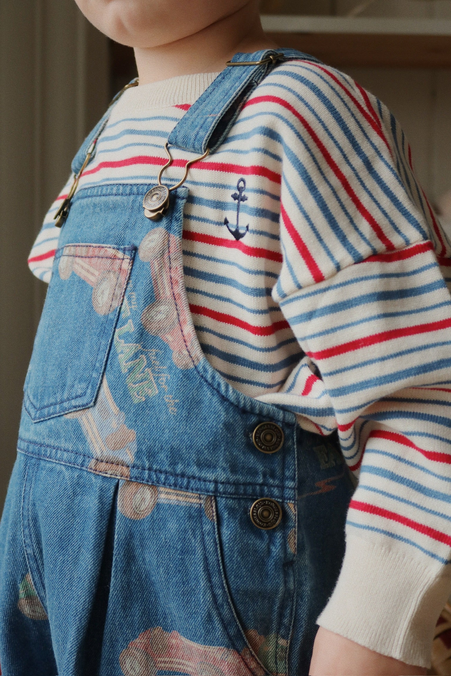 Konges Sløjd Konges Sløjd - Manis Knit sweater - Antique Stripe - Pearls & Swines