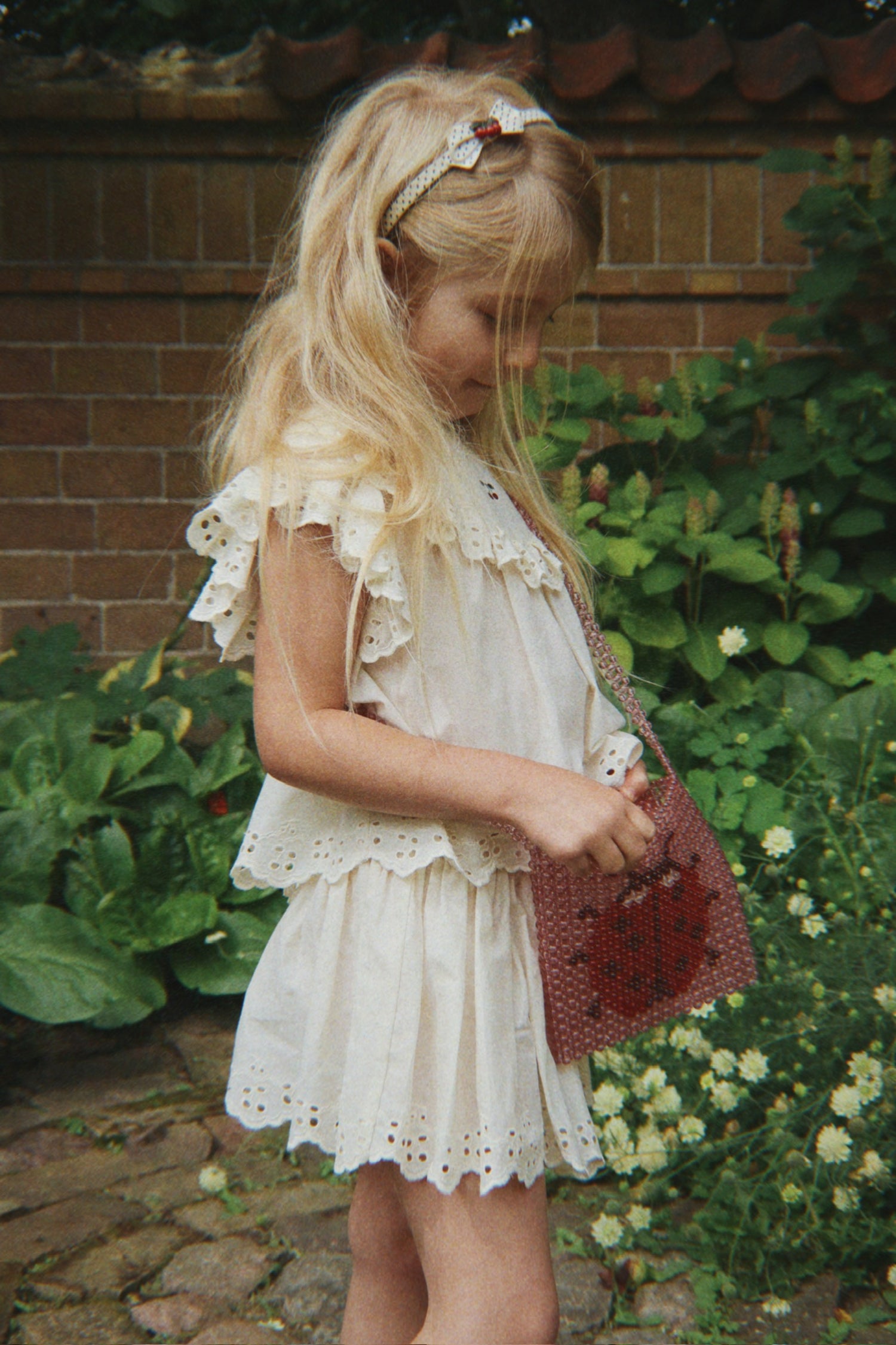 Konges Sløjd Konges Sløjd - Posey Skirt - Antique White - Pearls & Swines