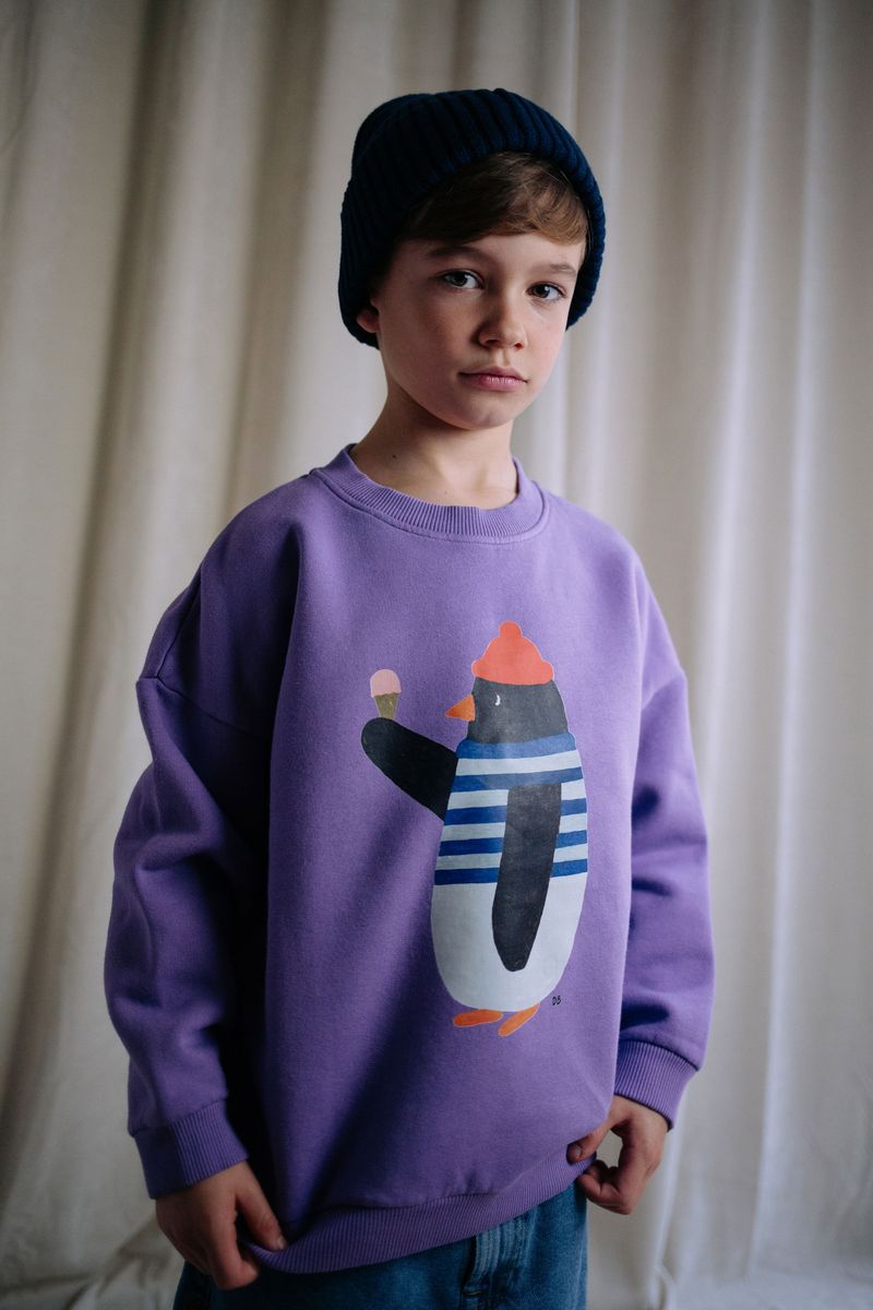 Daily Brat Daily Brat - Waddles Pinguin Sweater - Lavender Luxe - Pearls & Swines