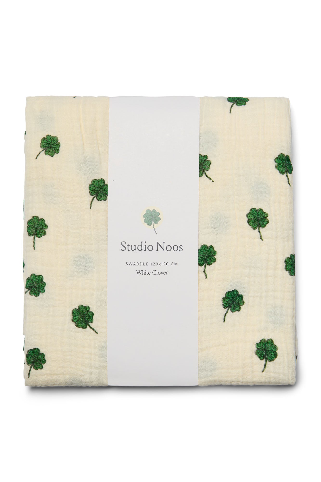 Pearls and Swines Studio Noos - Swaddle Large - White Clover - Pearls & Swines