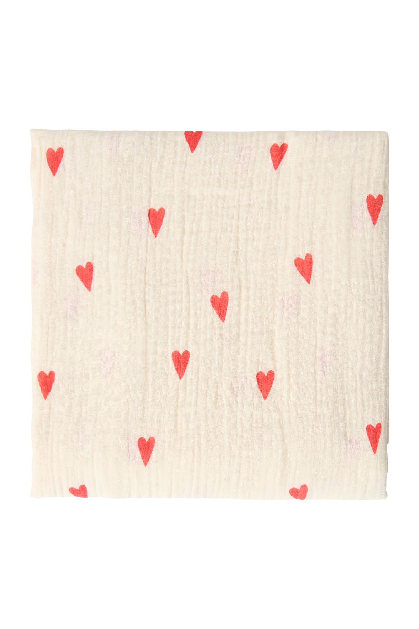 Pearls and Swines Studio Noos - Swaddle Large - Natural Hearts - Pearls & Swines
