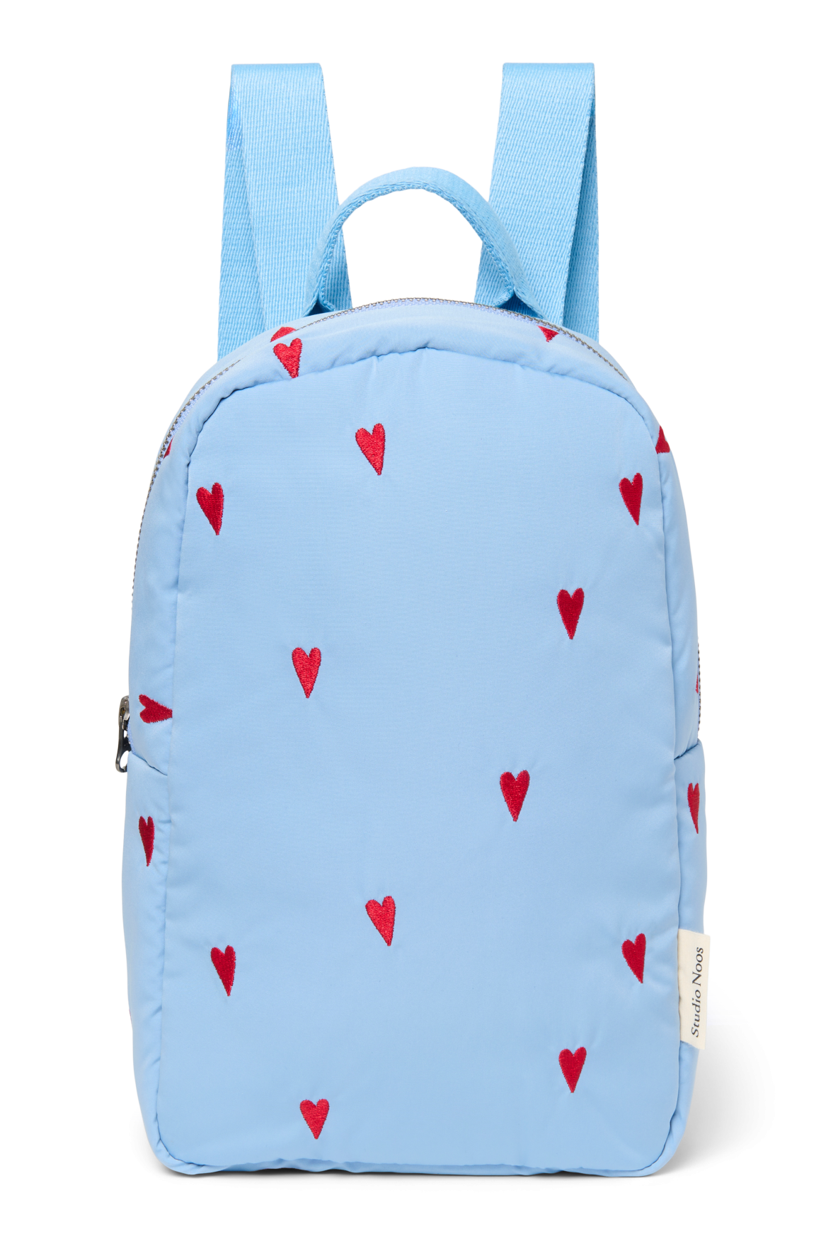 Pearls & Swines Studio Noos - Puffy Mini Backpack - Light Blue Hearts - Pearls & Swines