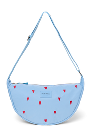 Pearls & Swines Studio Noos - Puffy Fanny Pack - Light Blue Hearts - Pearls & Swines