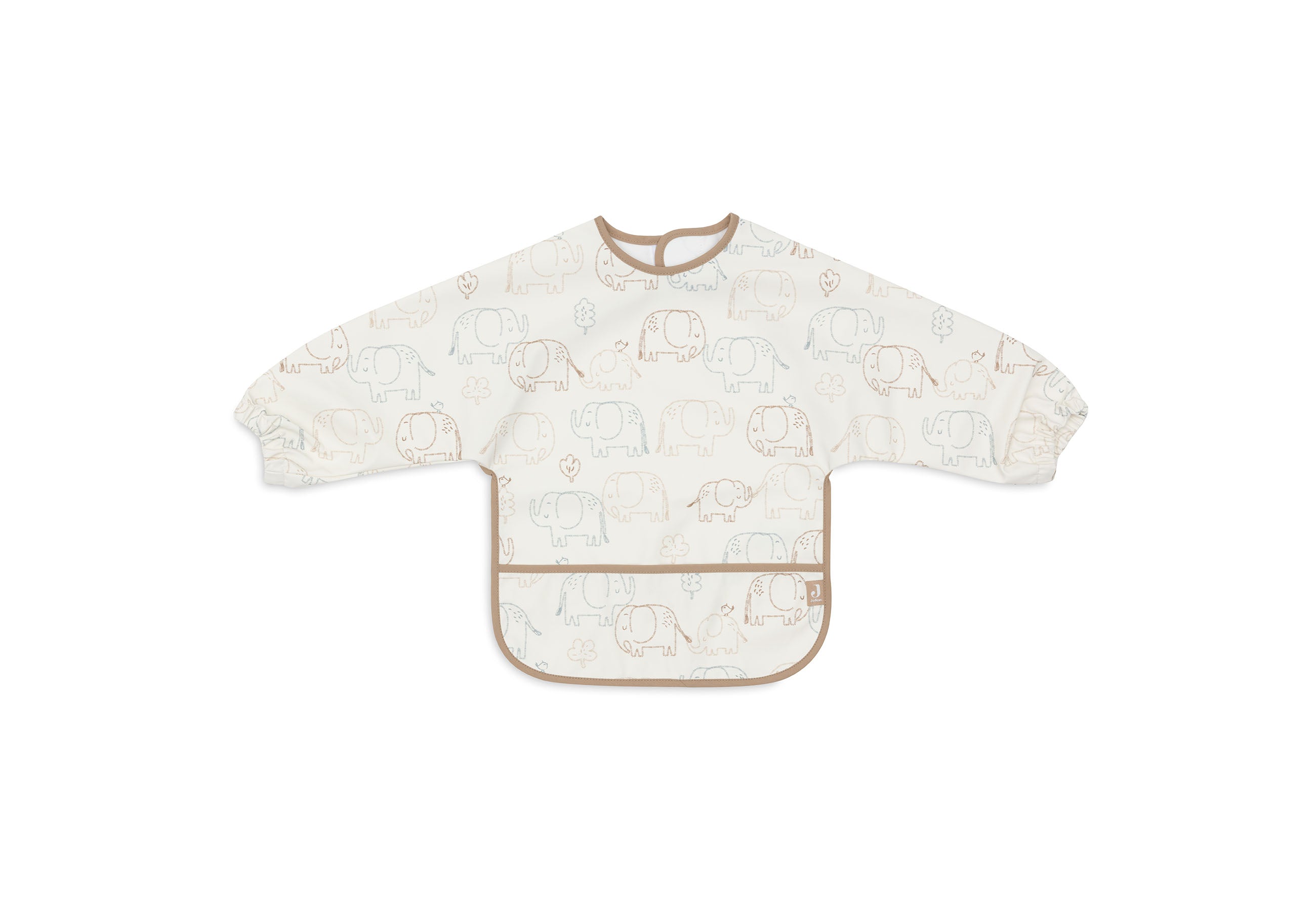 Jollein - Bib Waterproof long sleeves - Elephant Tales