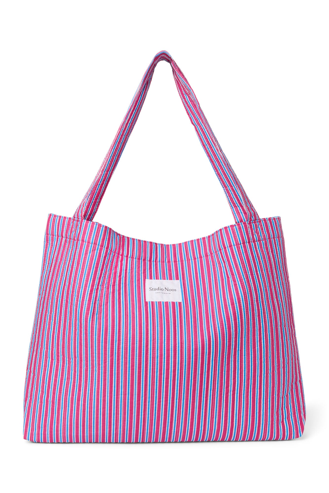 Pearls and Swines Studio Noos - Poplin Striped Mom bag - Raspberry - Pearls & Swines