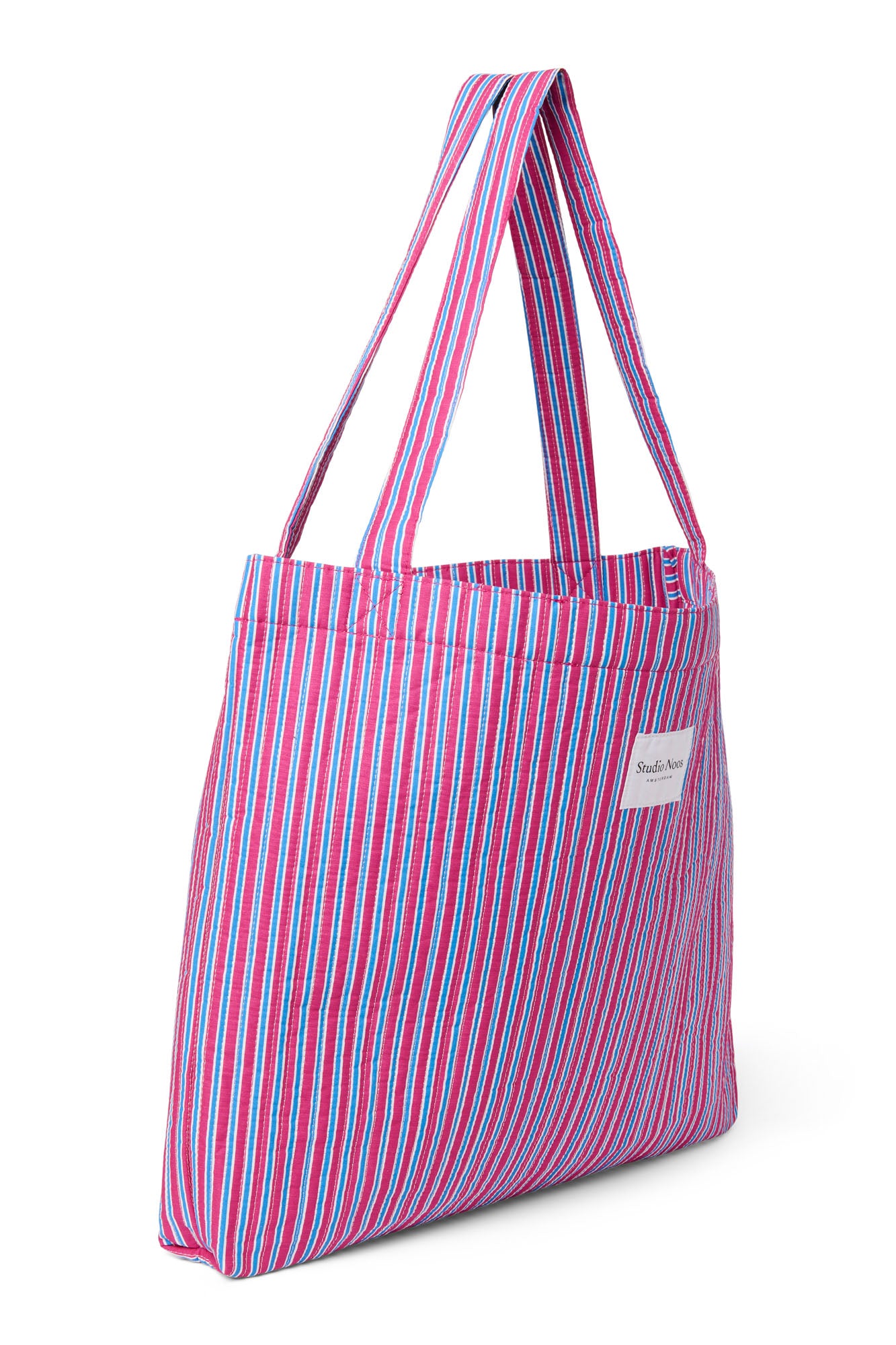 Pearls and Swines Studio Noos - Poplin Striped Mom bag - Raspberry - Pearls & Swines