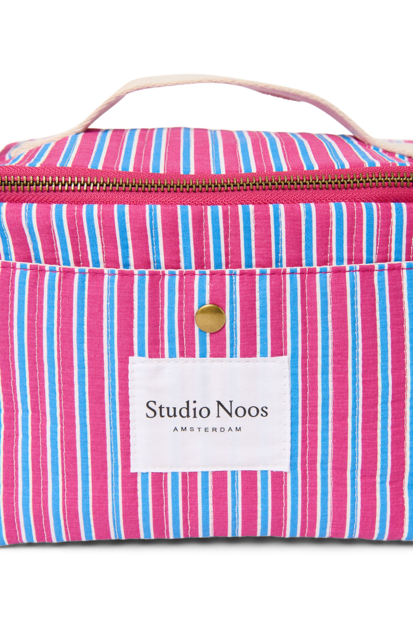 Pearls and Swines Studio Noos - Poplin Striped Cooler Bag - Raspberry - Pearls & Swines