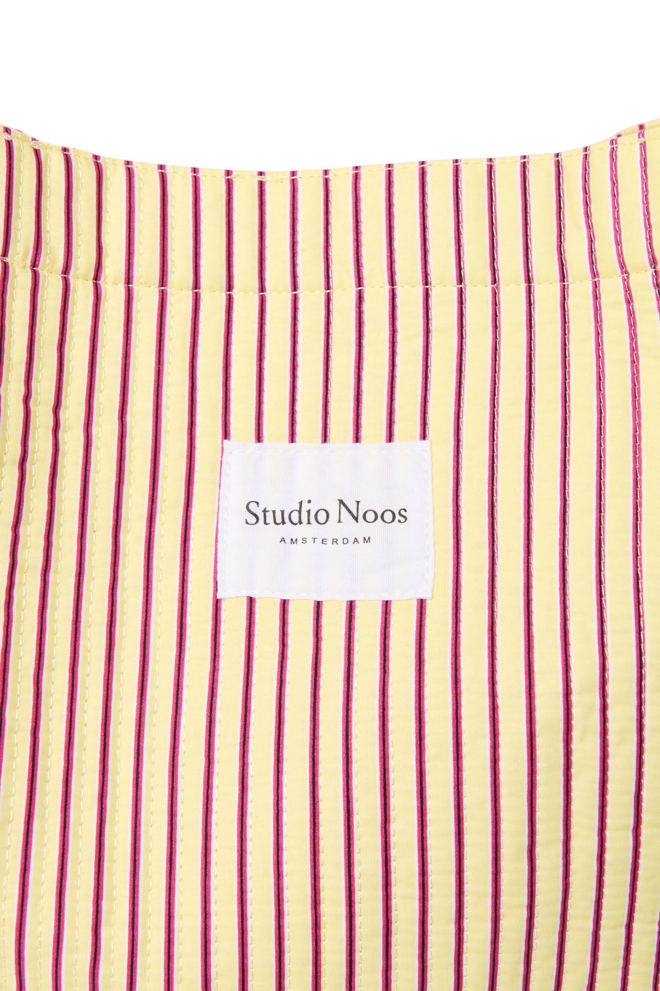 Pearls and Swines Studio Noos - Poplin Striped Mom bag - Butter Yellow - Pearls & Swines