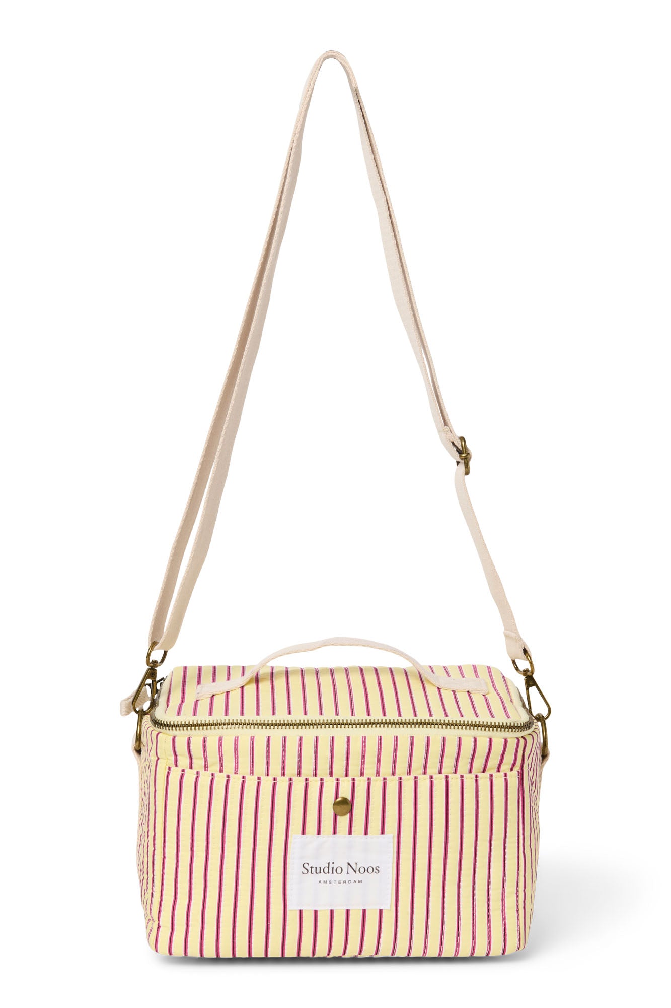 Pearls and Swines Studio Noos - Poplin Striped Cooler Bag - Butter Yellow - Pearls & Swines