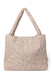 Pearls and Swines Studio Noos - Puffy Mom bag - Beige Leopard - Pearls & Swines