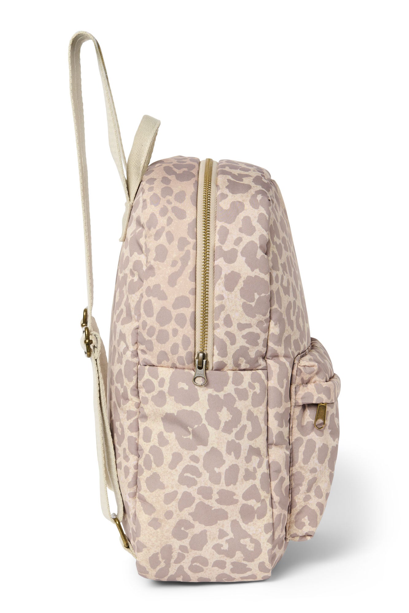 Pearls and Swines Studio Noos - Puffy Midi Backpack with Front Pocket - Beige Leopard - Pearls & Swines