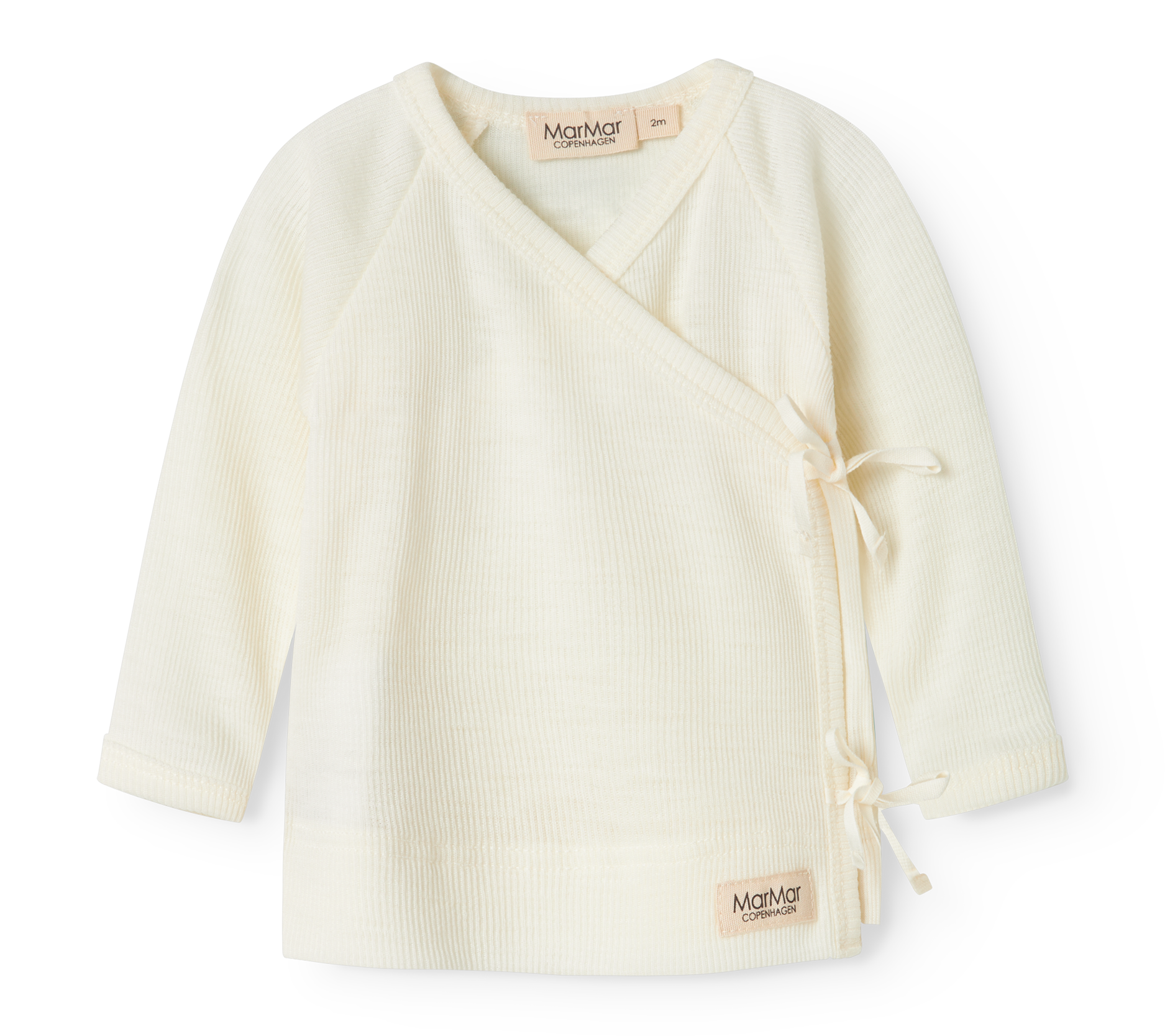 MarMar Copenhagen MarMar Copenhagen - Tut Wool Rib Newborn - Naturel - Pearls & Swines