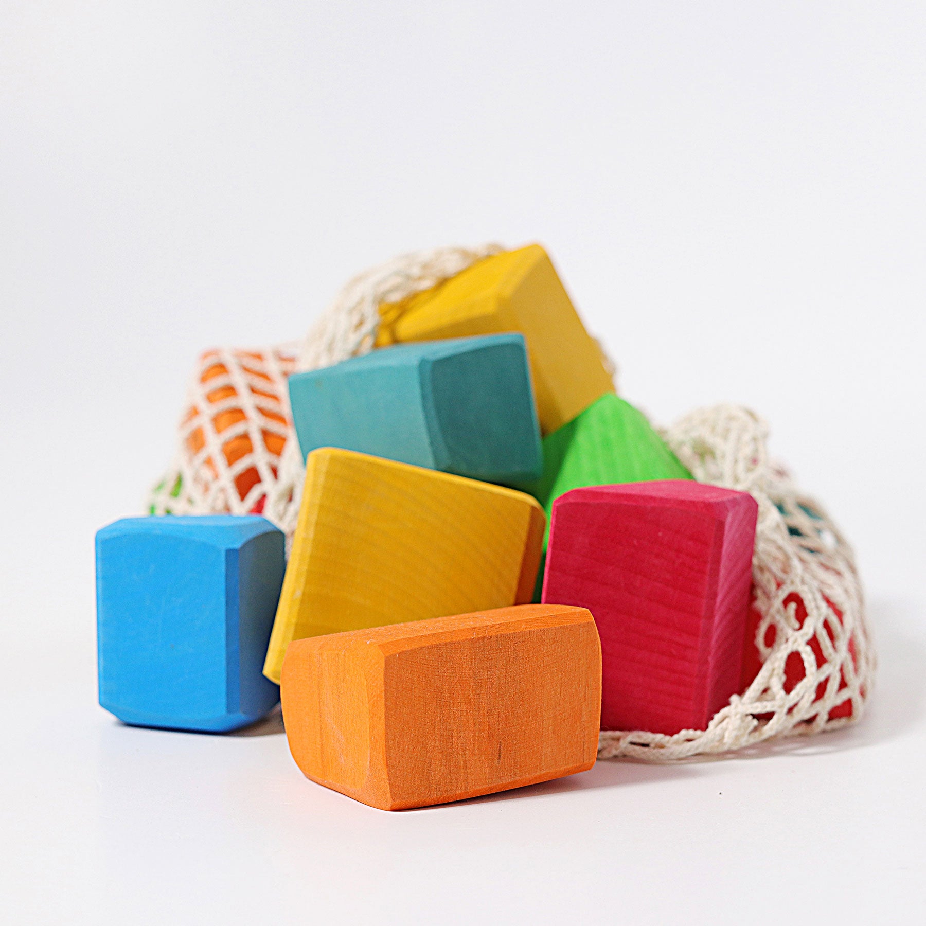 GRIMMS GRIMMS - Colored Waldorf Blocks - Multi color - Pearls & Swines