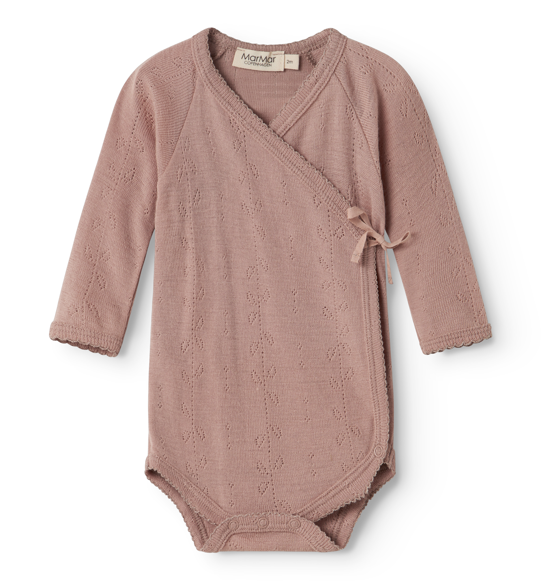 MarMar Copenhagen MarMar Copenhagen - Belita Wool Pointelle Newborn - Burnt Rose - Pearls & Swines