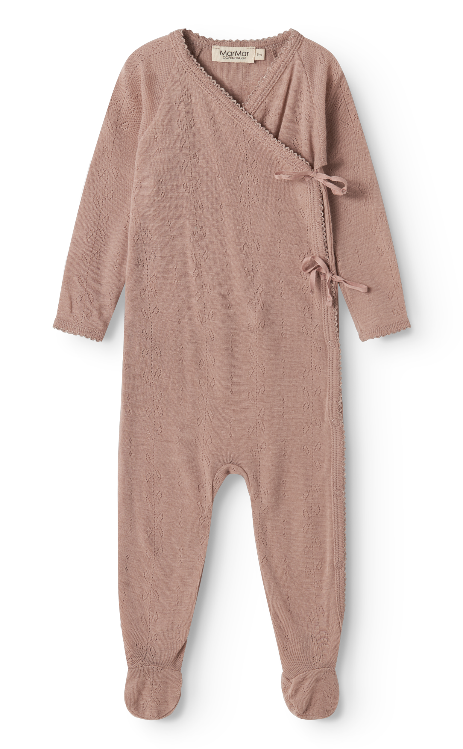 MarMar Copenhagen MarMar Copenhagen - Rubetta Wool Pointelle Newborn - Burnt Rose - Pearls & Swines