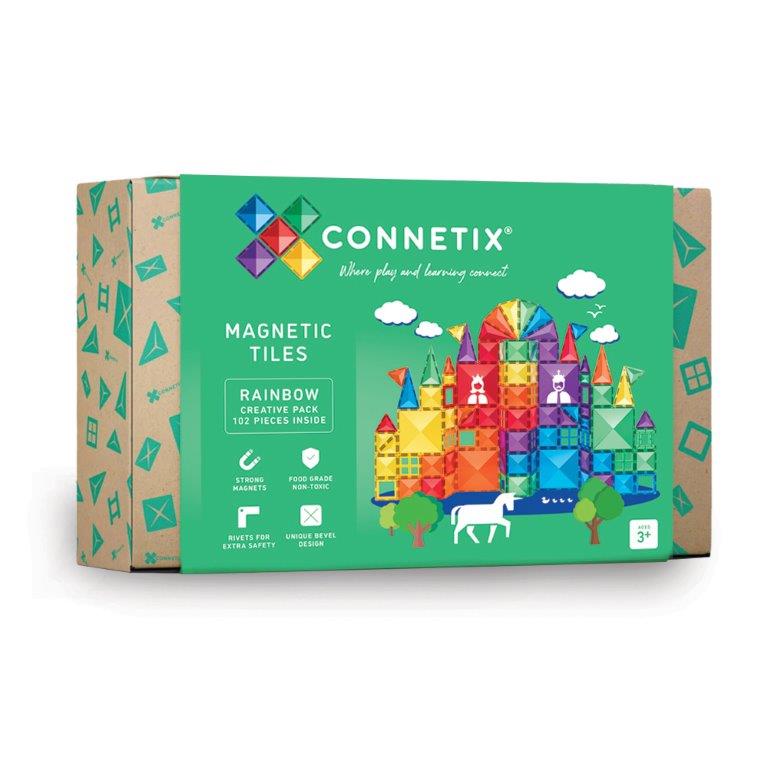 Connetix Tiles Connetix Tiles - Rainbow Creative - Pack 102 pc - Pearls & Swines