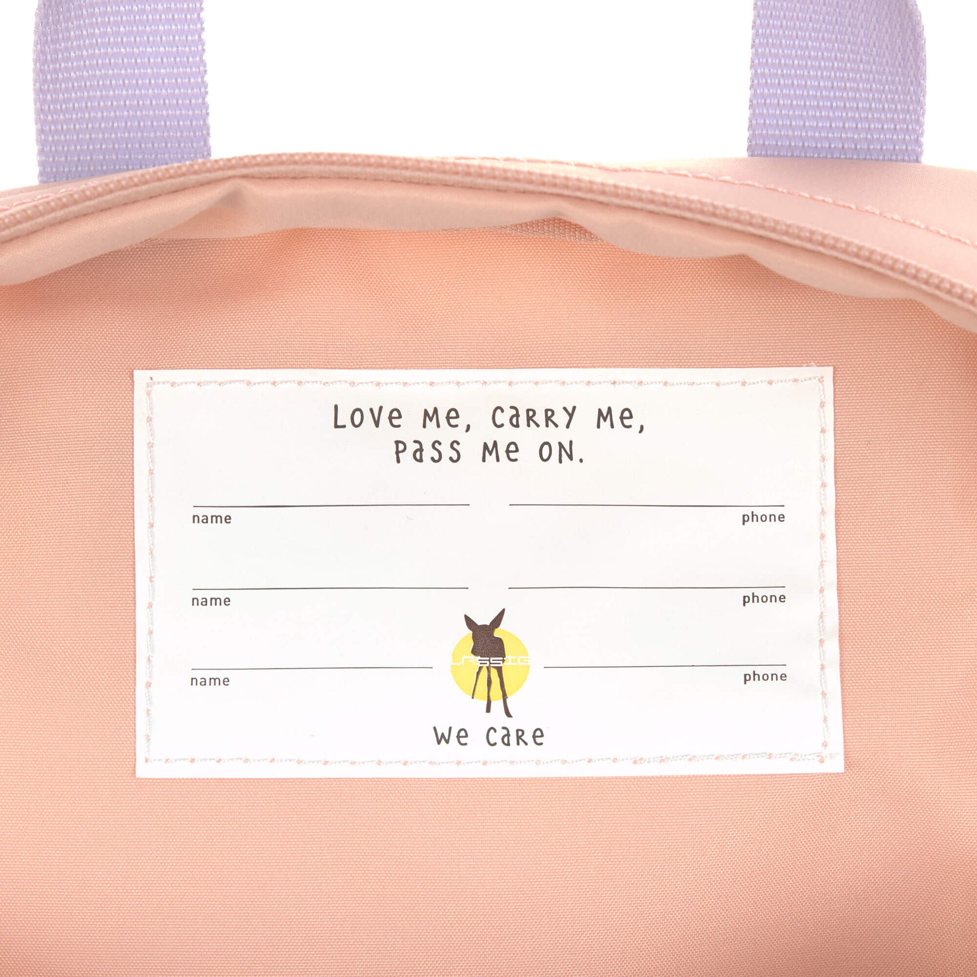 Lässig Lässig - Mini Square Backpack - Little Gang, Cherry Peach - Pearls & Swines