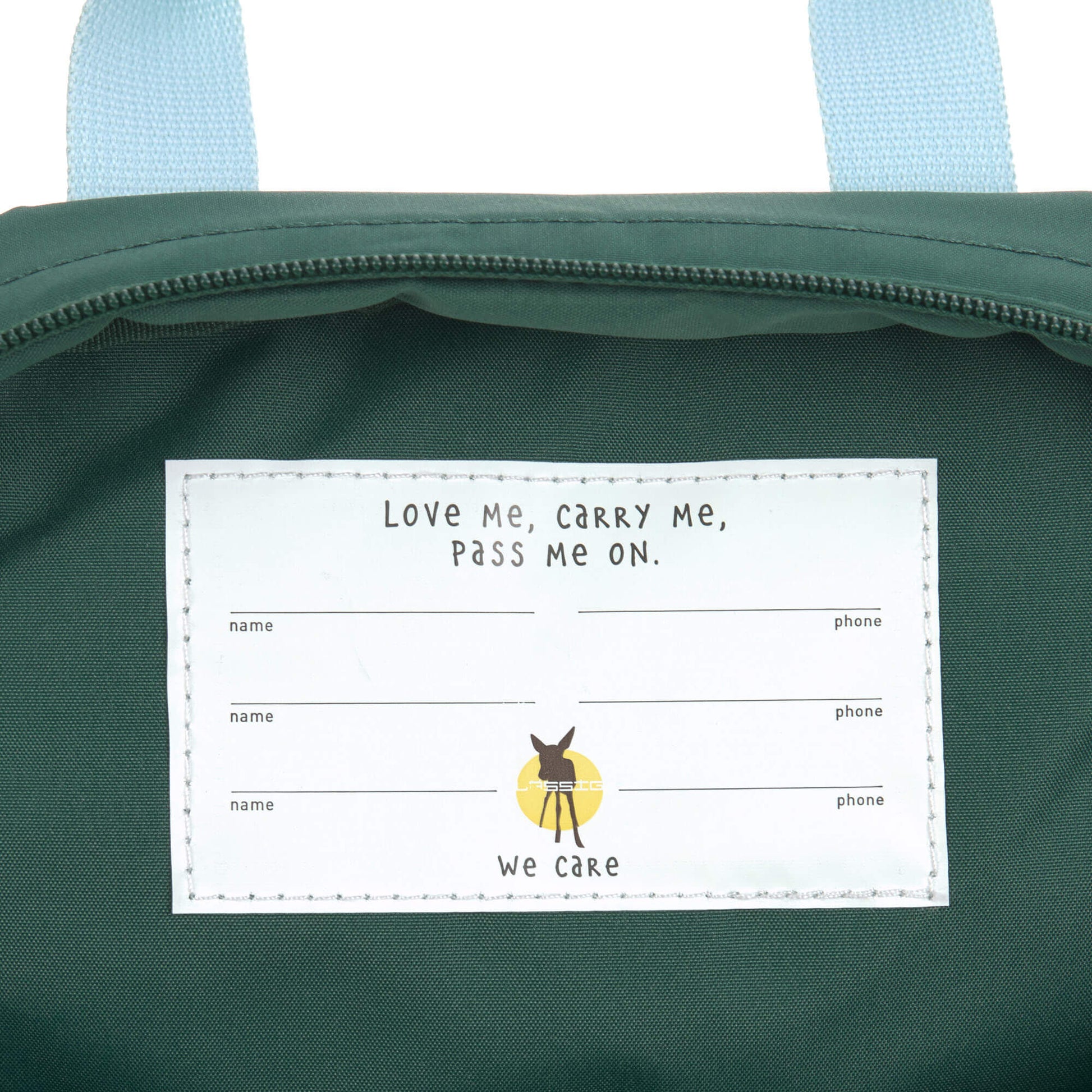 Lässig Lässig - Mini Square Backpack - Little Gang, Lemon dark green - Pearls & Swines