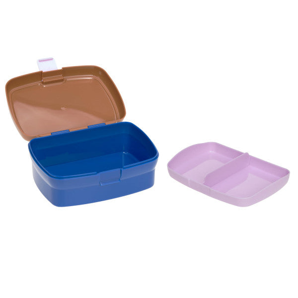 Lässig Lässig Lunch Set (Lunchbox & Drinking Bottle) - Little Gang, Smile caramel - Pearls & Swines