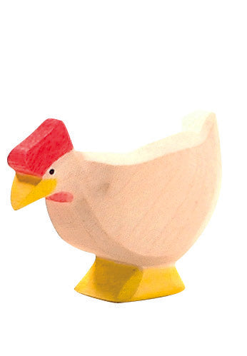 Ostheimer Ostheimer - Hen white standing - Wooden animal - Pearls & Swines