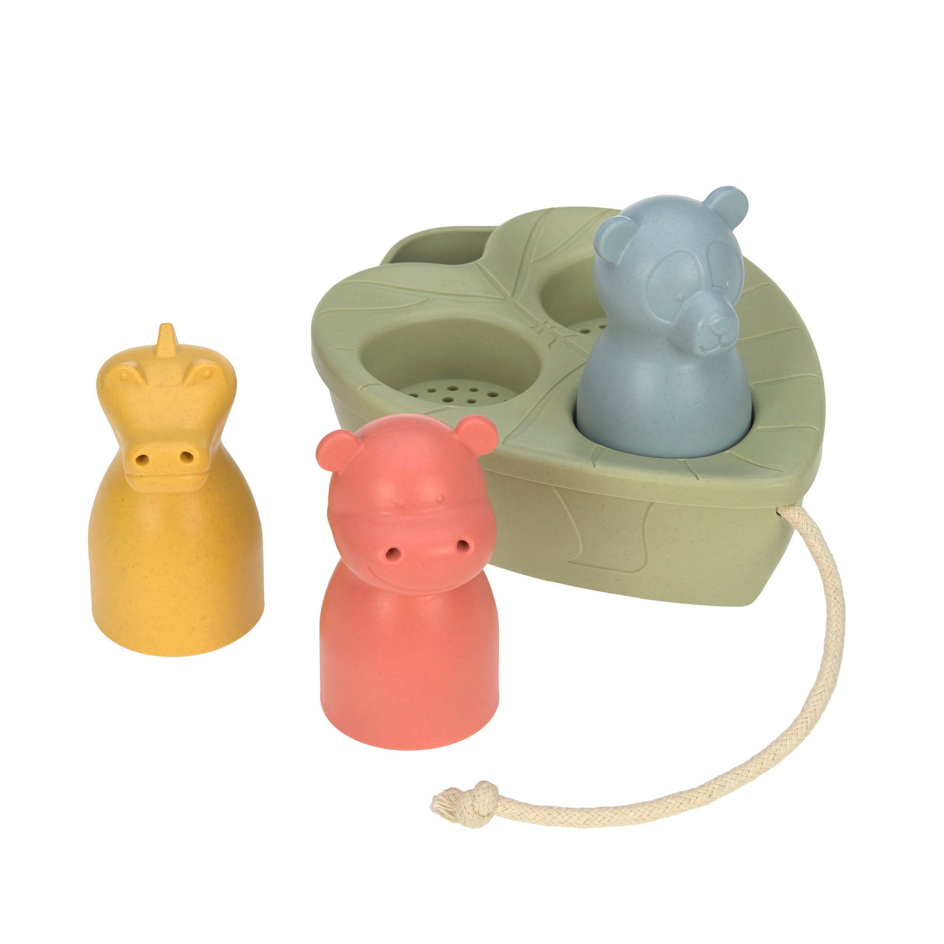 Lässig Lässig - Boat Toy Set Water Friends - panda/hippo/crocodile - Pearls & Swines