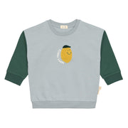 Lässig Lässig - Kids Sweater GOTS - Lemon, light blue - Pearls & Swines