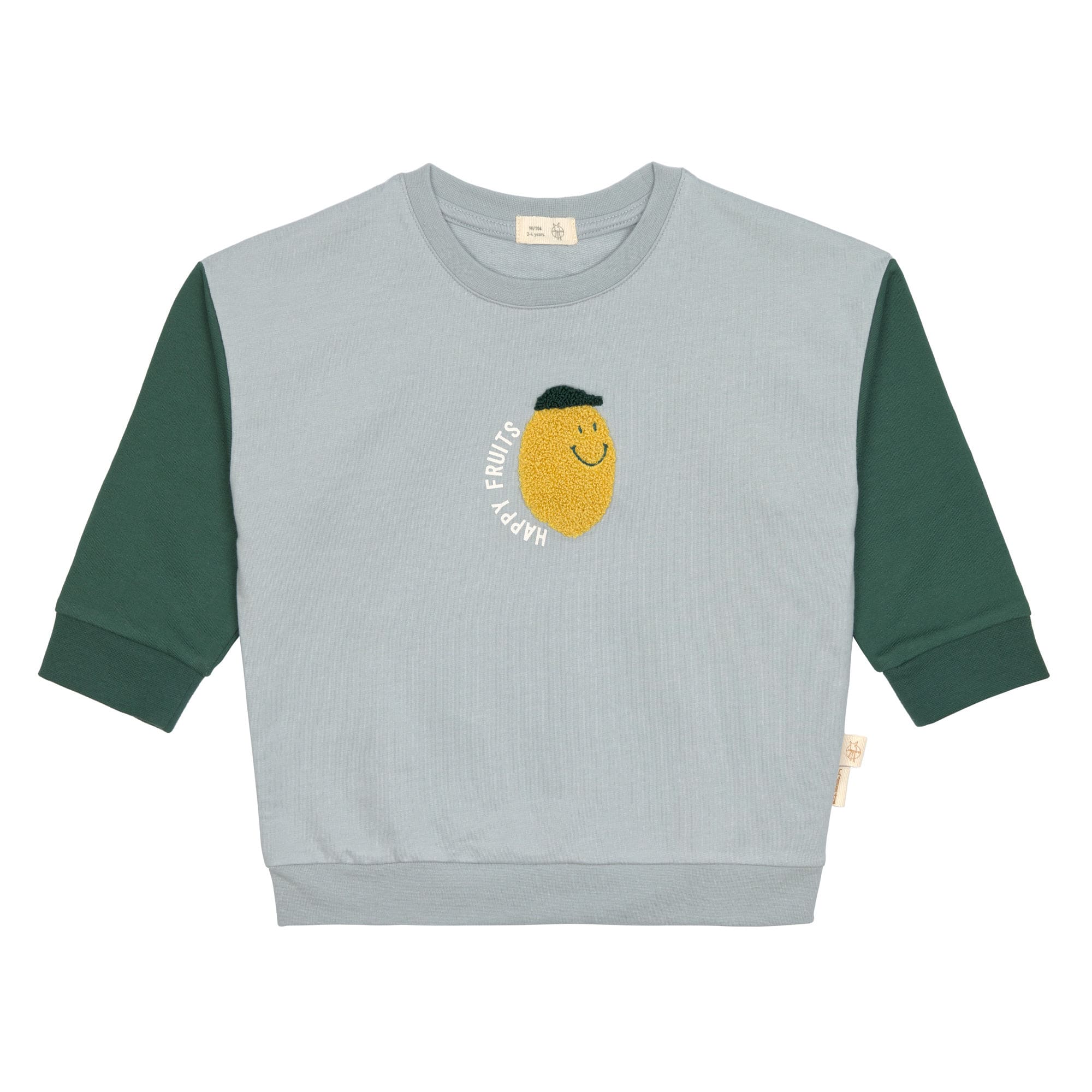 Lässig Lässig - Kids Sweater GOTS - Lemon, light blue - Pearls & Swines