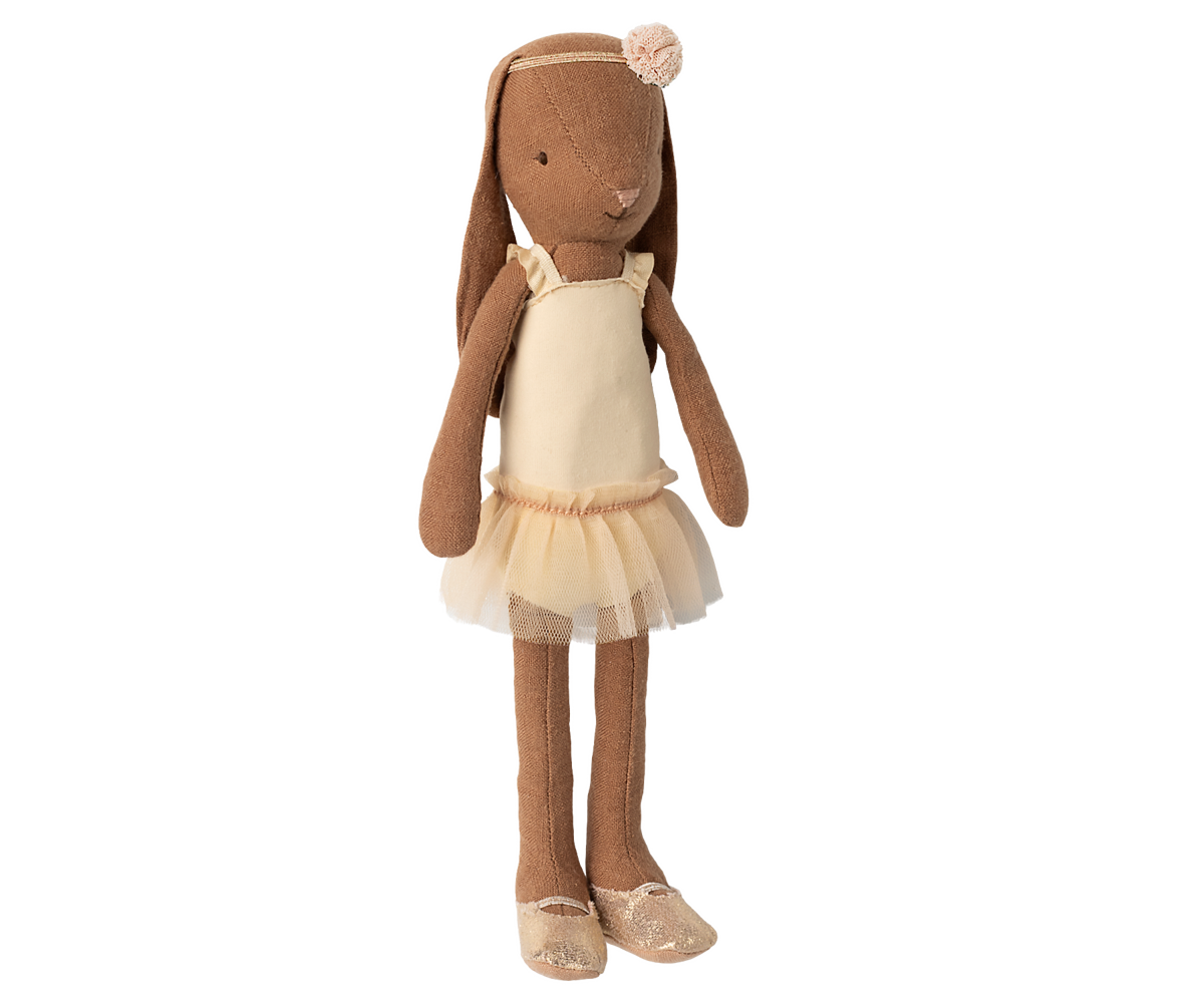 Maileg - Bunny size 2 - Chocolate Brown - Ballet suit and skirt cream