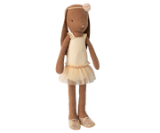 Maileg - Bunny size 2 - Chocolate Brown - Ballet suit and skirt cream