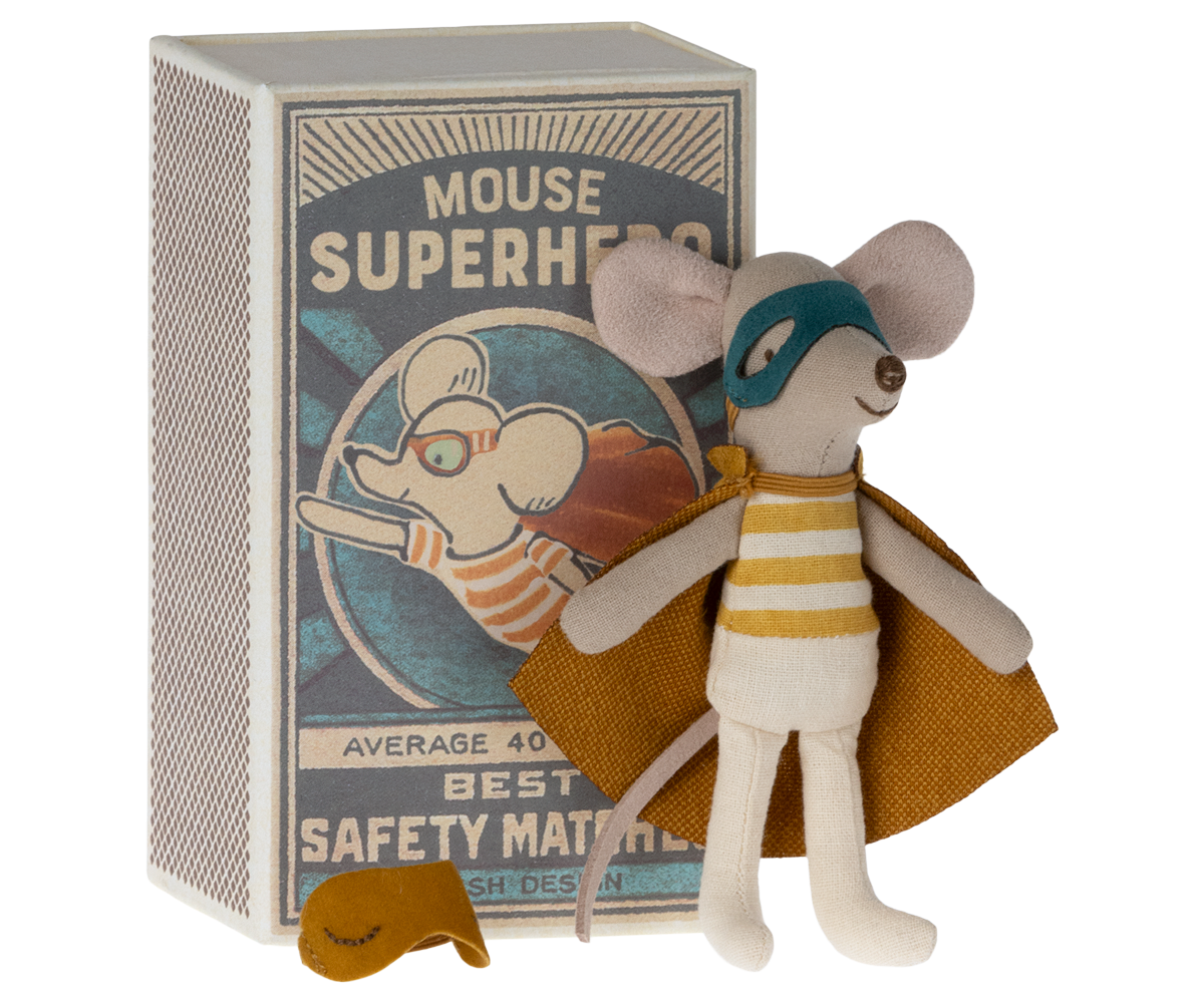 Maileg Maileg - Super Hero - Little Brother in Matchbox - Pearls & Swines