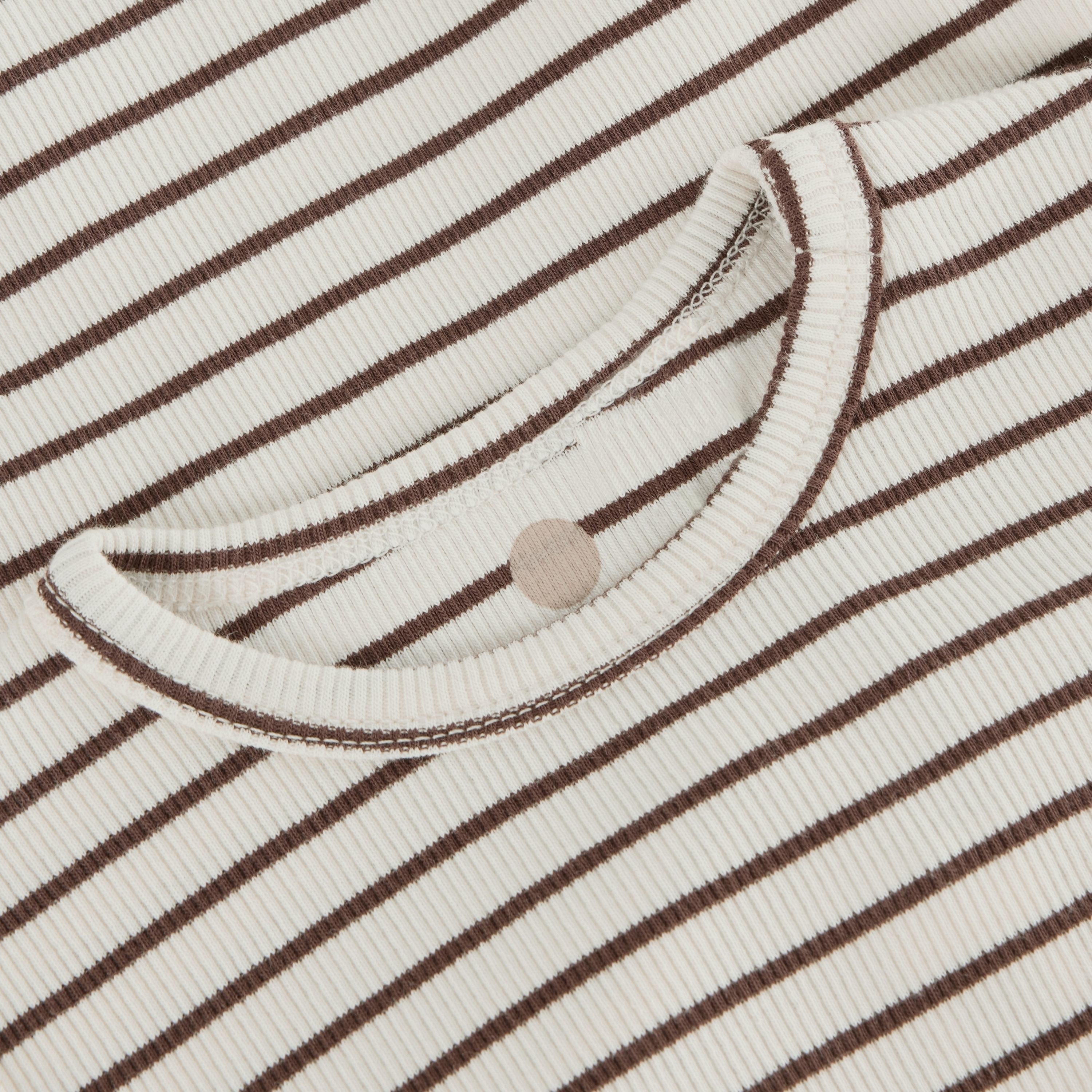 Enfant Enfant - Body LS Rib Stripe - Chestnut - Pearls & Swines