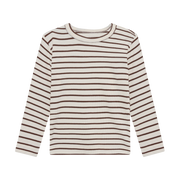 Enfant Enfant - T-shirt LS Rib Stripe - Chestnut - Pearls & Swines