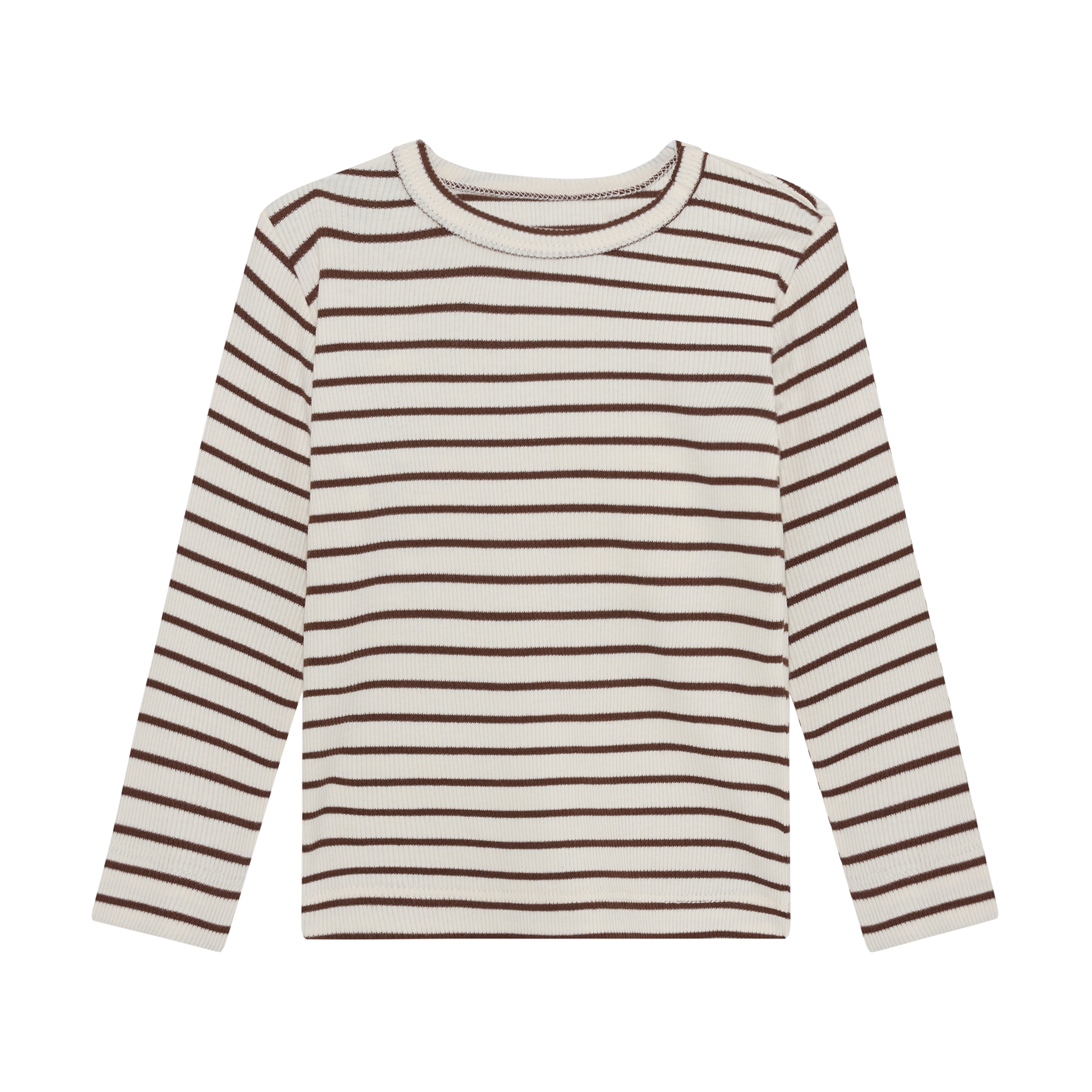 Enfant Enfant - T-shirt LS Rib Stripe - Chestnut - Pearls & Swines