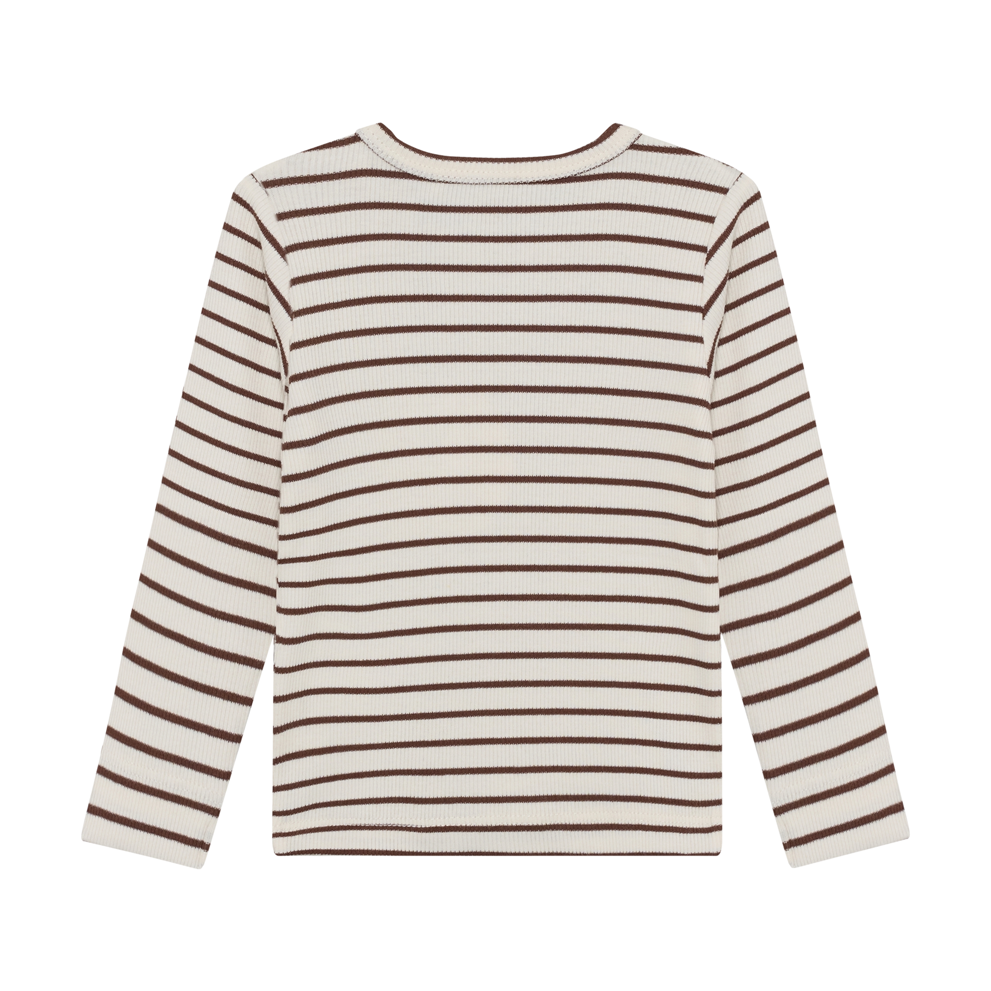 Enfant Enfant - T-shirt LS Rib Stripe - Chestnut - Pearls & Swines