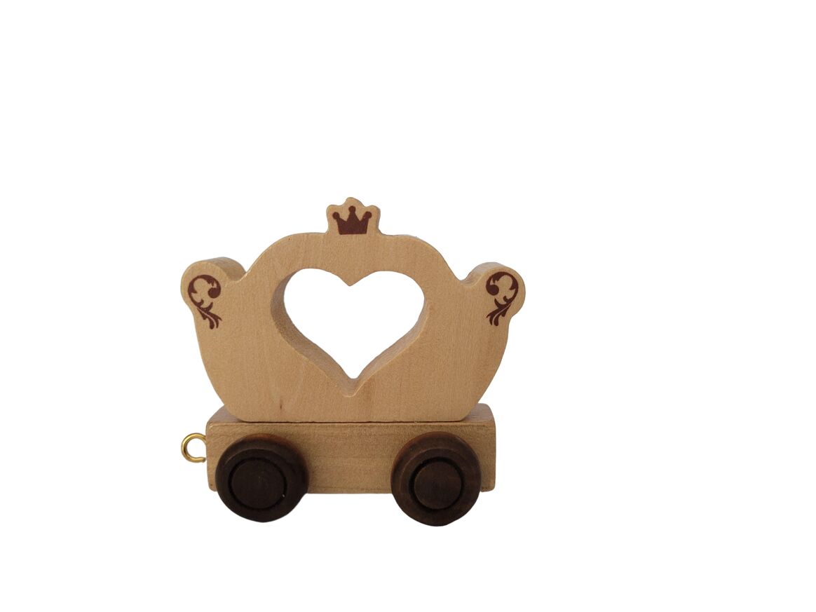 RyanTown RyanTown - Letter Train - Natural wood - Pearls & Swines