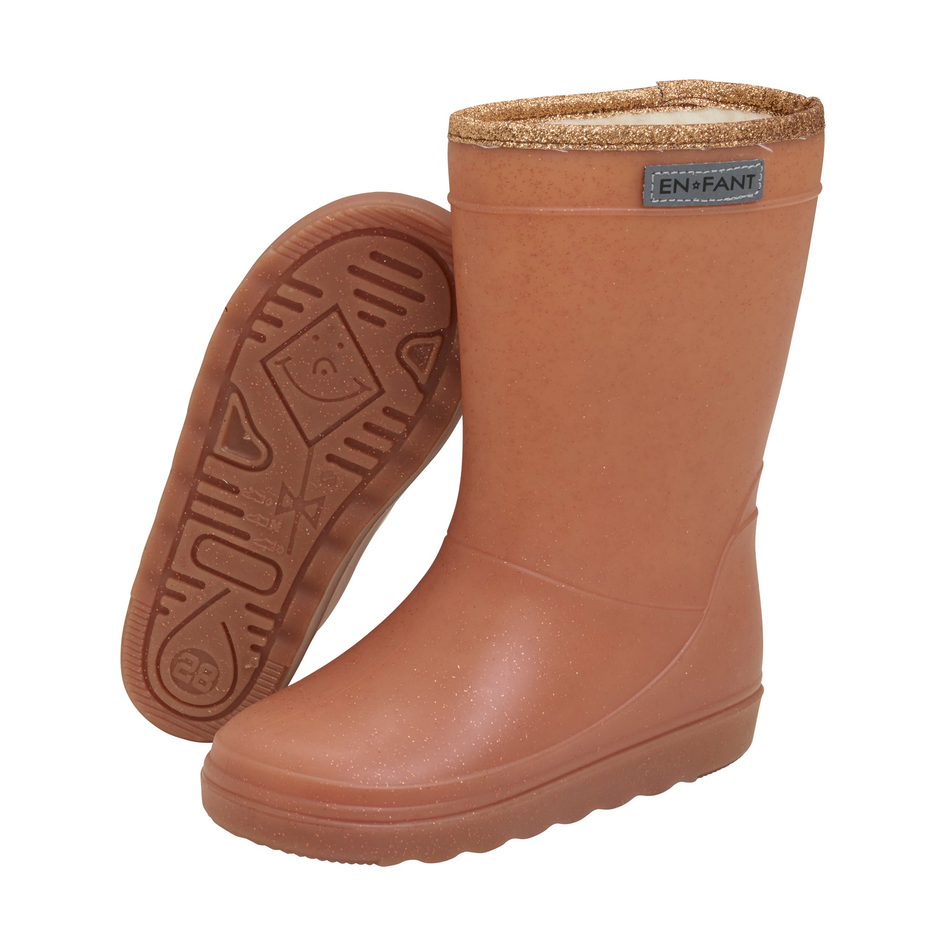 Enfant Enfant - Thermo Boot - Mocha Bisque Glitter - Pearls & Swines