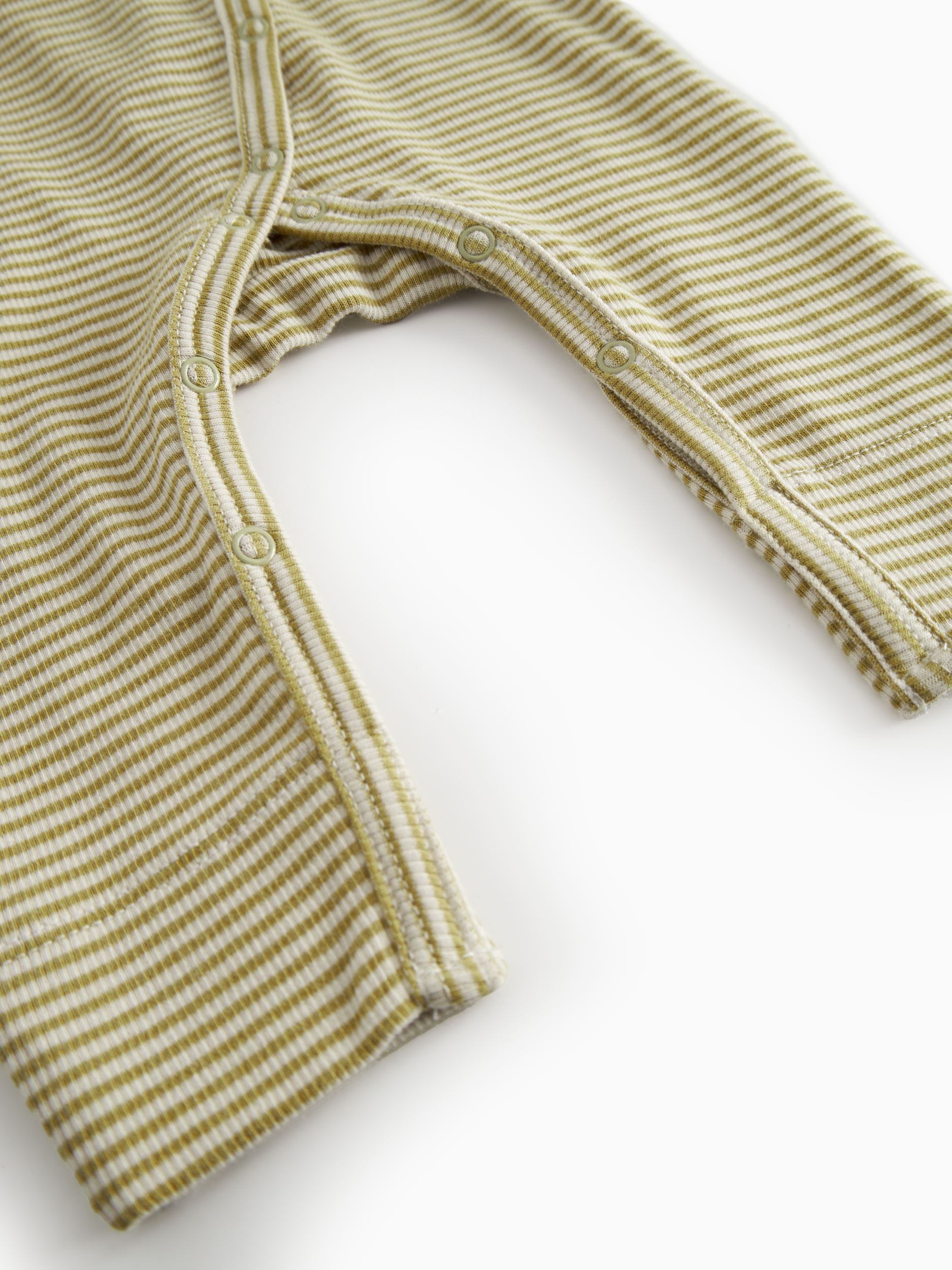 MarMar Copenhagen MarMar Copenhagen - Premature Rikke Modal Fine Rib - Olive stripe - Pearls & Swines