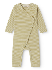 MarMar Copenhagen MarMar Copenhagen - Premature Rikke Modal Fine Rib - Olive stripe - Pearls & Swines