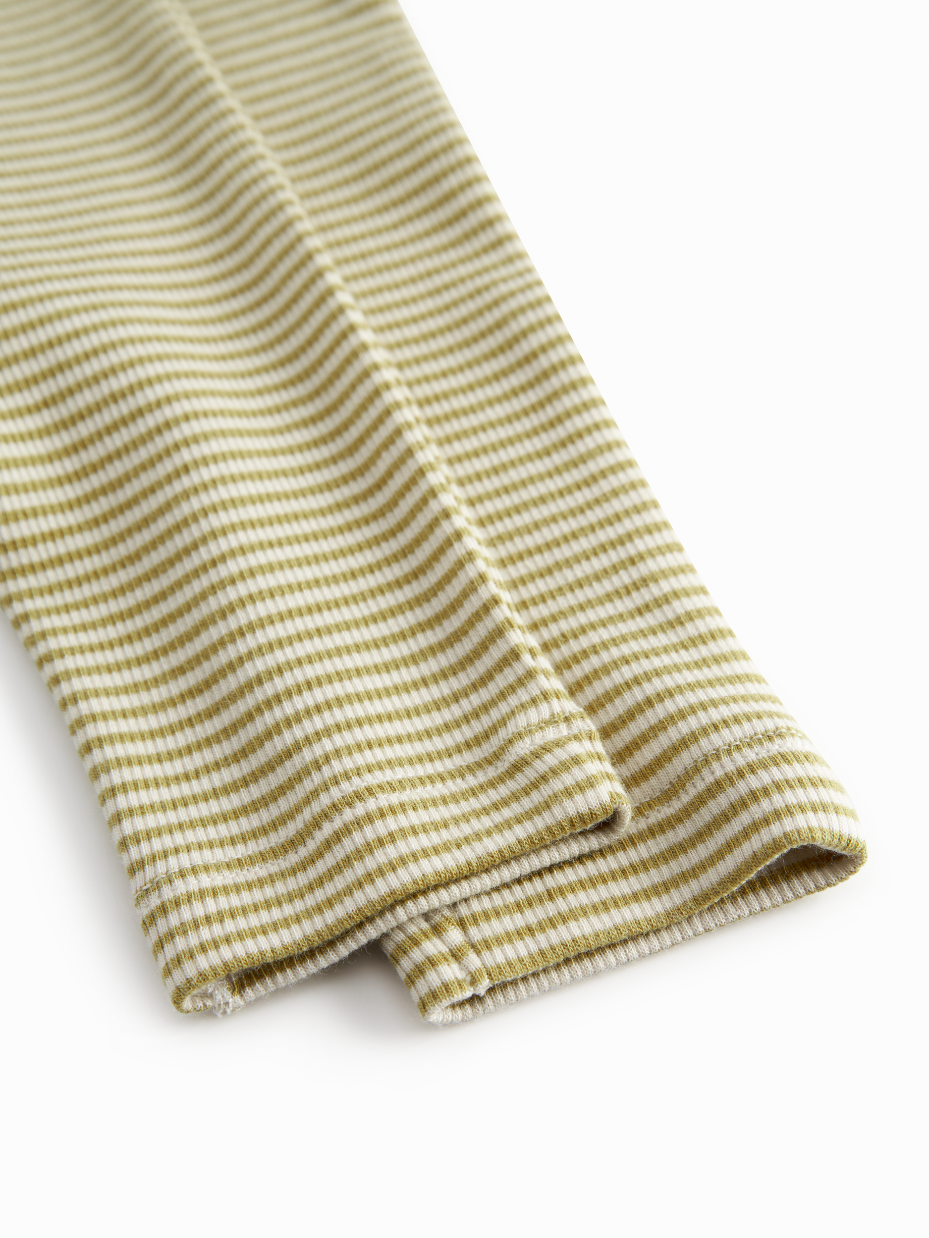 MarMar Copenhagen MarMar Copenhagen - Premature Piva Modal Fine Rib - Olive stripe - Pearls & Swines