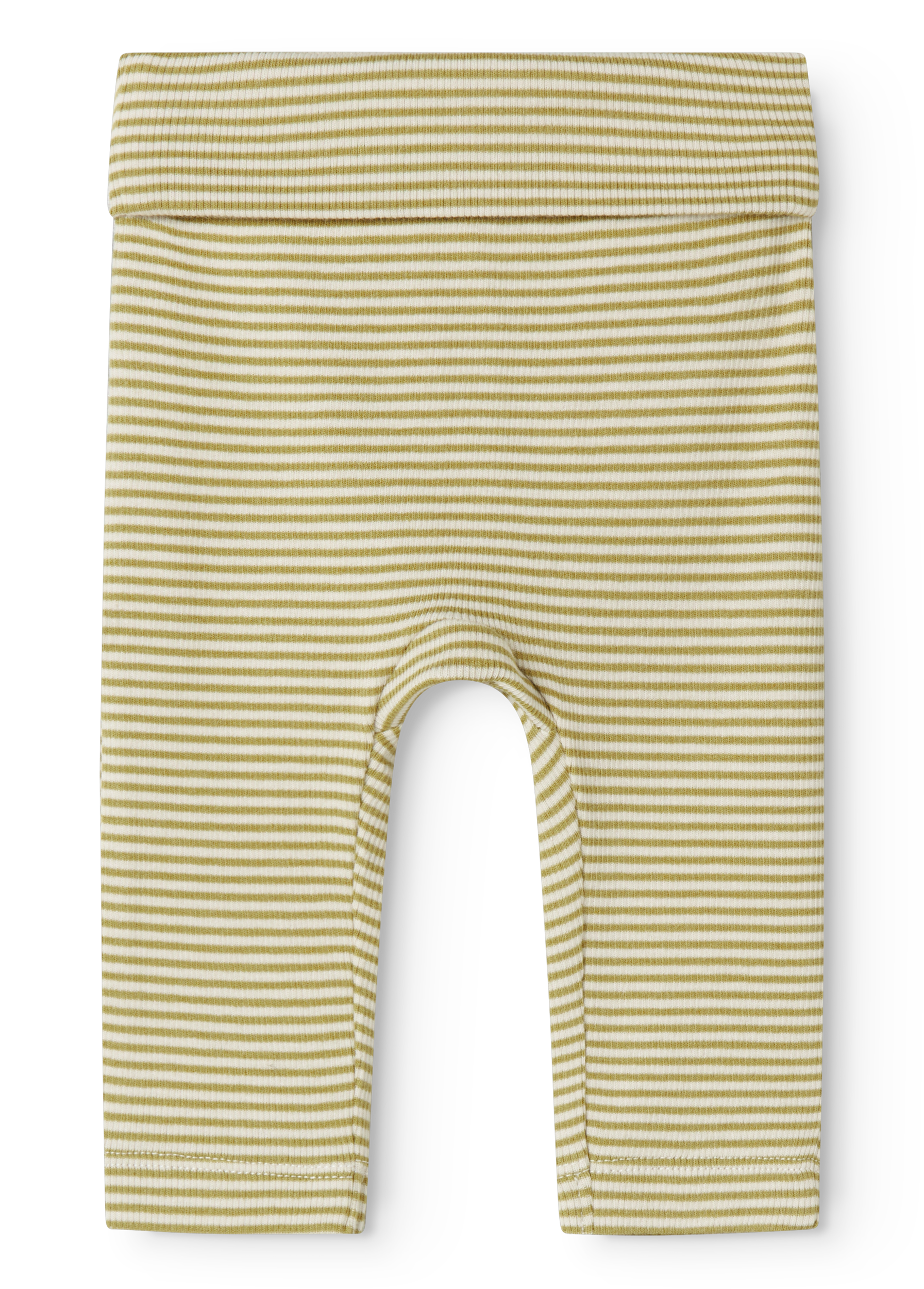 MarMar Copenhagen MarMar Copenhagen - Newborn Piva Modal Fine Rib - Olive Stripe - Pearls & Swines