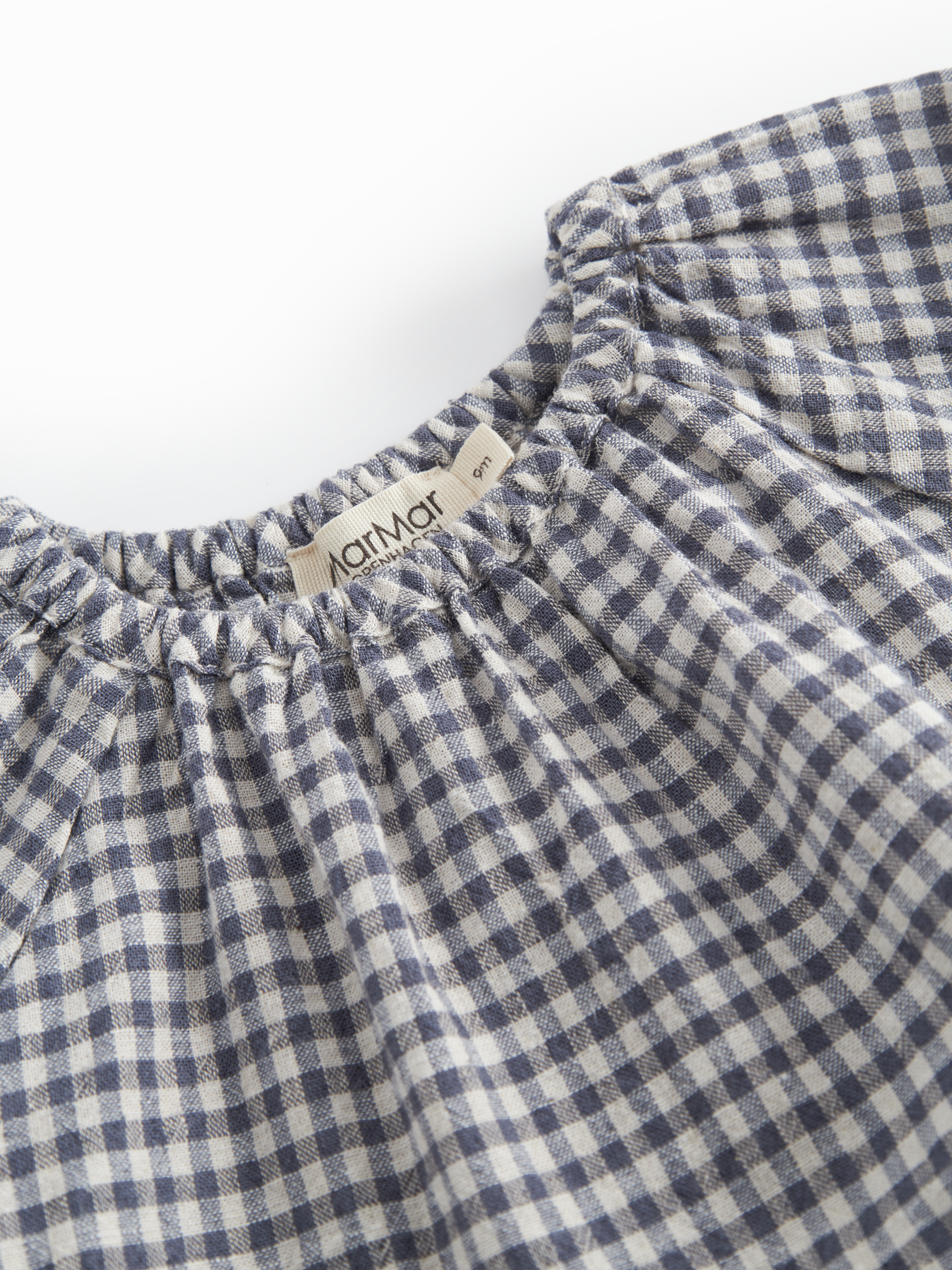 MarMar Copenhagen MarMar Copenhagen - Baby Dawson Cotton Linen - Marine Check - Pearls & Swines