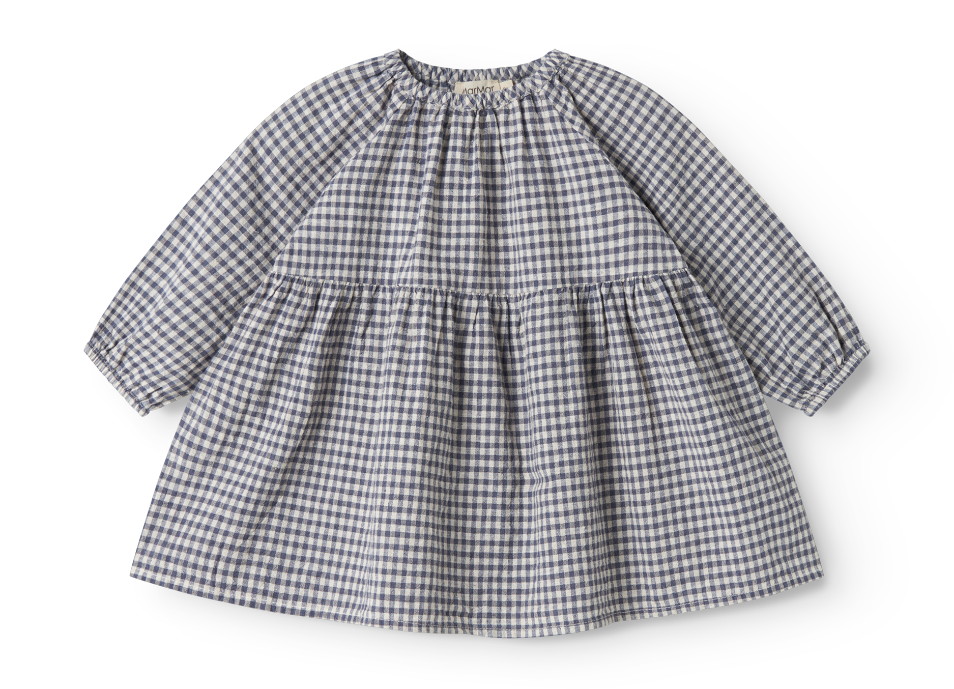 MarMar Copenhagen MarMar Copenhagen - Baby Dawson Cotton Linen - Marine Check - Pearls & Swines
