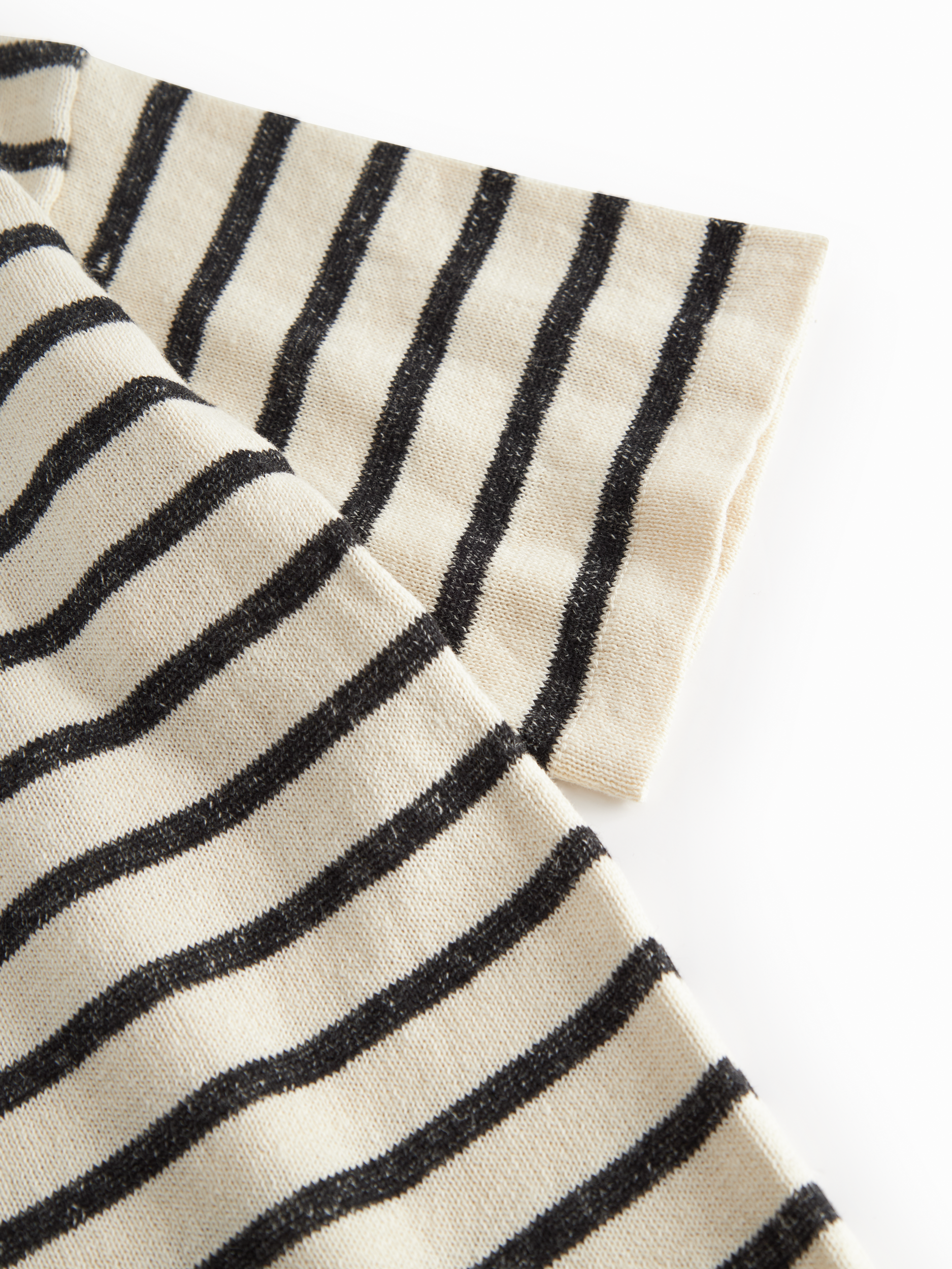 MarMar Copenhagen - Titan SS Linen mix Stripe - Off White Stripe