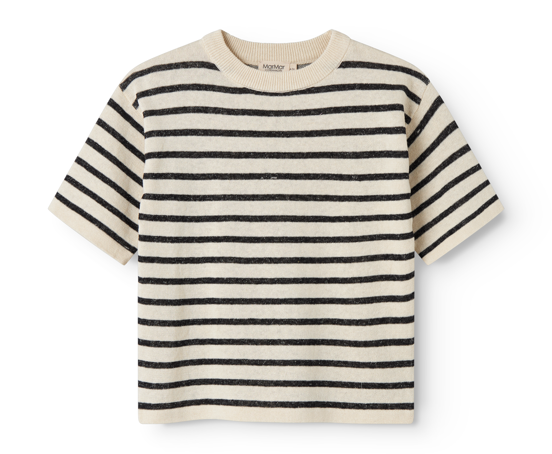 MarMar Copenhagen - Titan SS Linen mix Stripe - Off White Stripe
