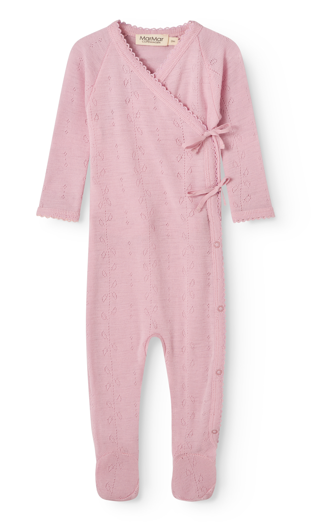 MarMar Copenhagen MarMar Copenhagen - Rubetta Wool Pointelle Newborn - Soft Berry - Pearls & Swines