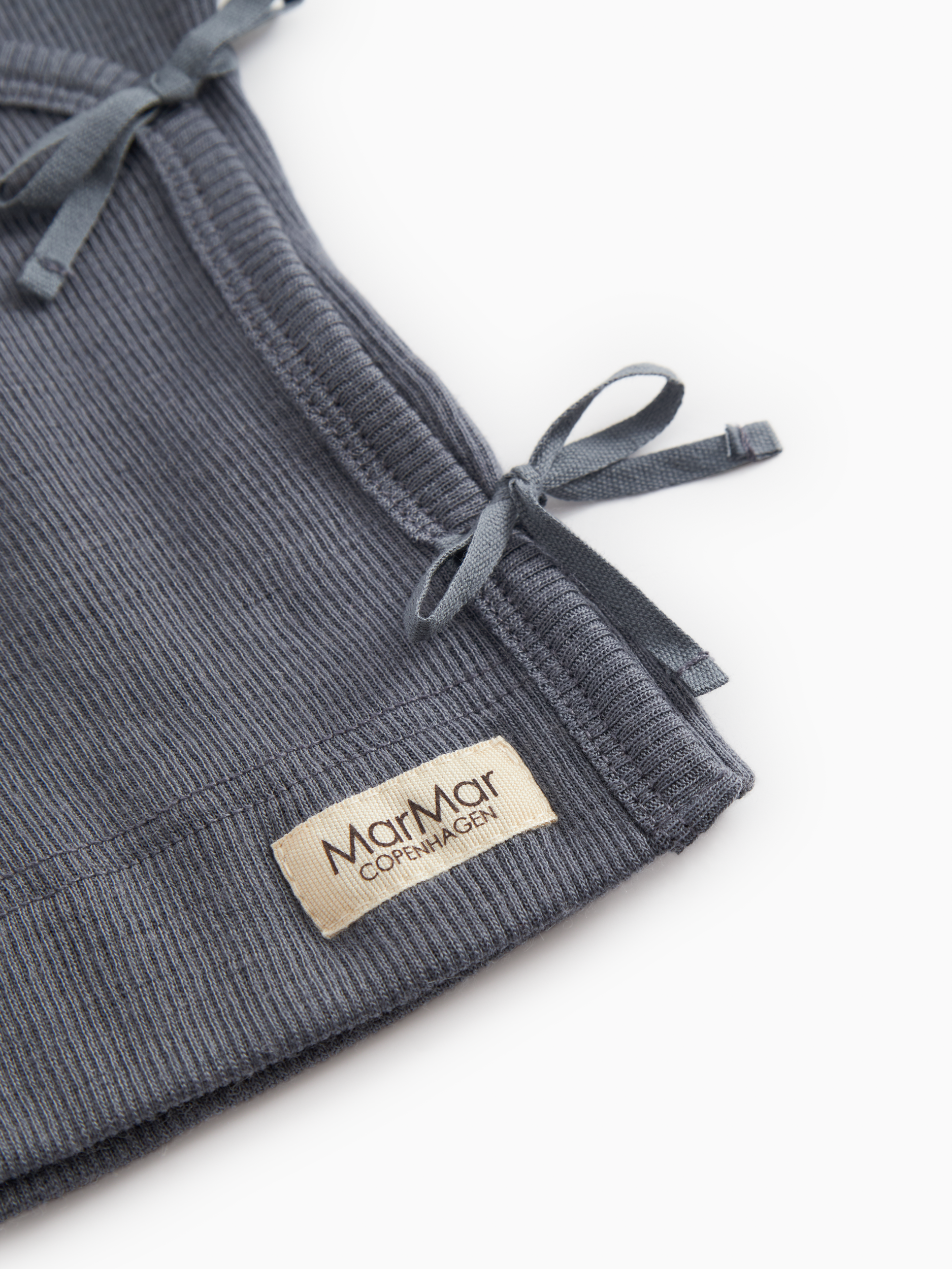 MarMar Copenhagen MarMar Copenhagen - Tut Wrap Wool Pointelle Newborn - Rainstorm - Pearls & Swines