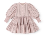 MarMar Copenhagen MarMar Copenhagen - Dela Light Embroidert Dresses - Dusty Purple Bloom - Pearls & Swines