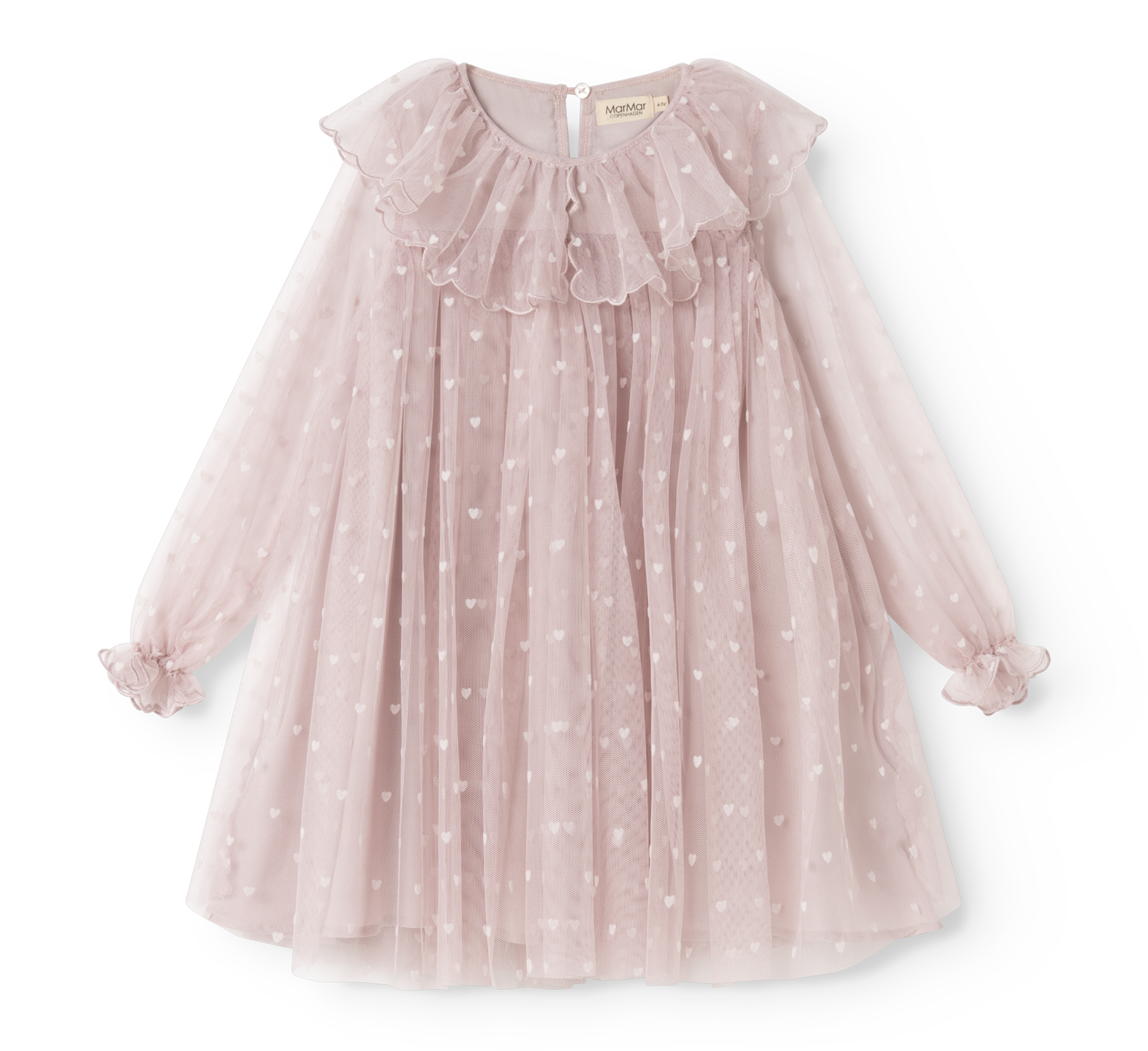 MarMar Copenhagen MarMar Copenhagen - Dera Ballerina Dresses - Cloud Grey Hearts - Pearls & Swines