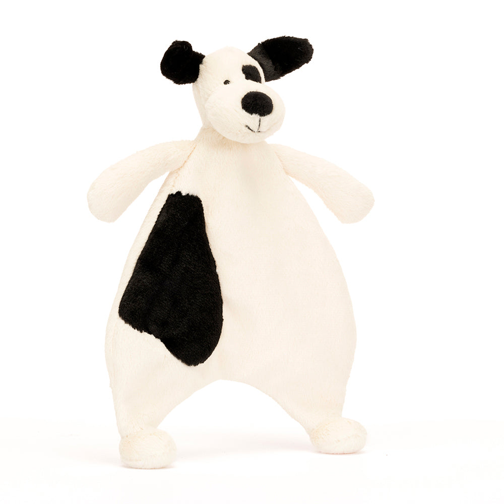 Jellycat Jellycat - Bashful Black & Cream Puppy Comforter - Pearls & Swines