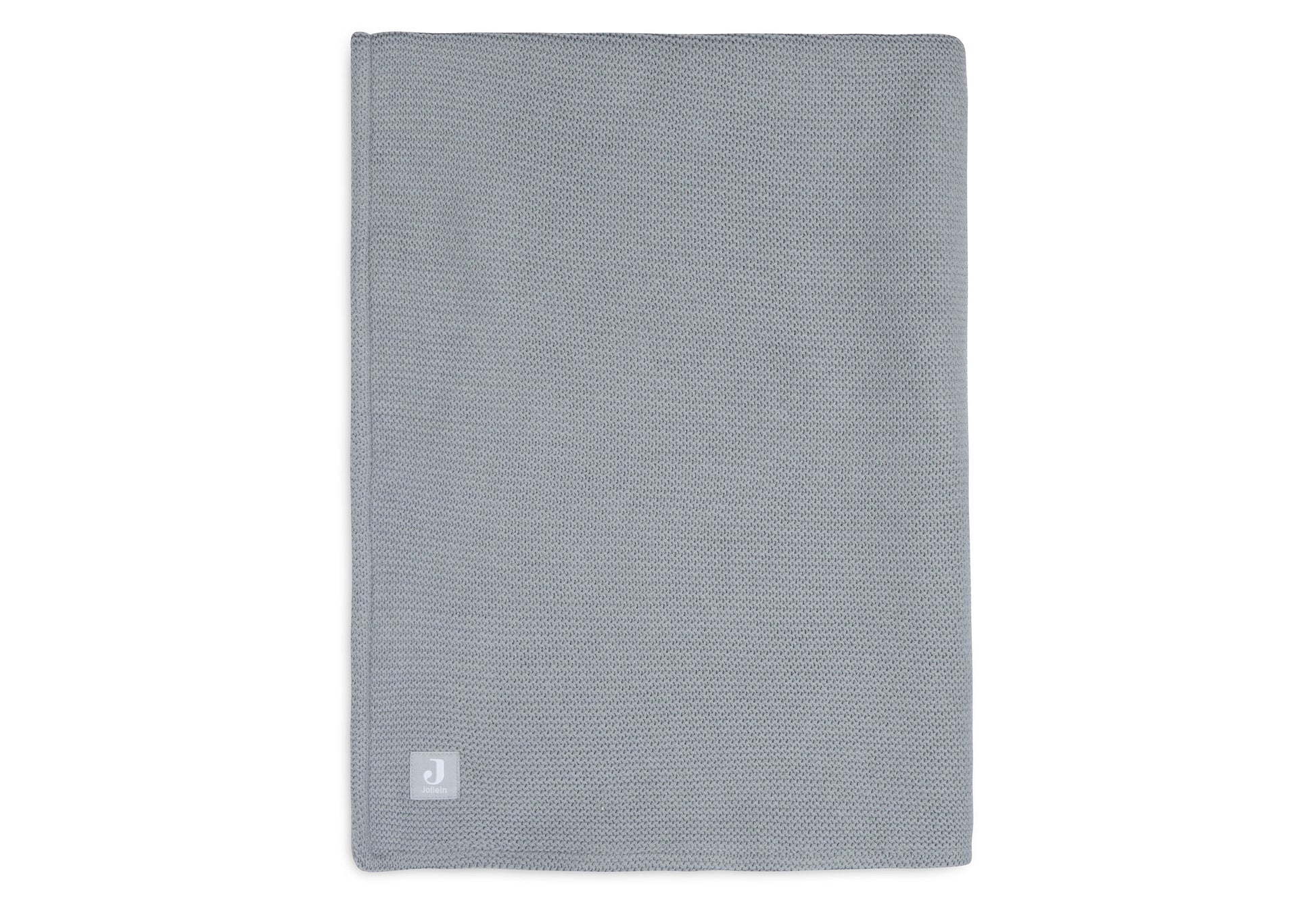Jollein Jollein - Blanket Cradle Basic Knit Stone - Grey/Coral Fleece - Pearls & Swines